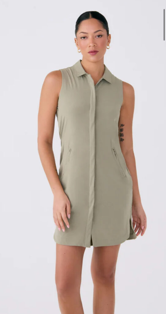 Featured image for Olivie khaki shirt dress