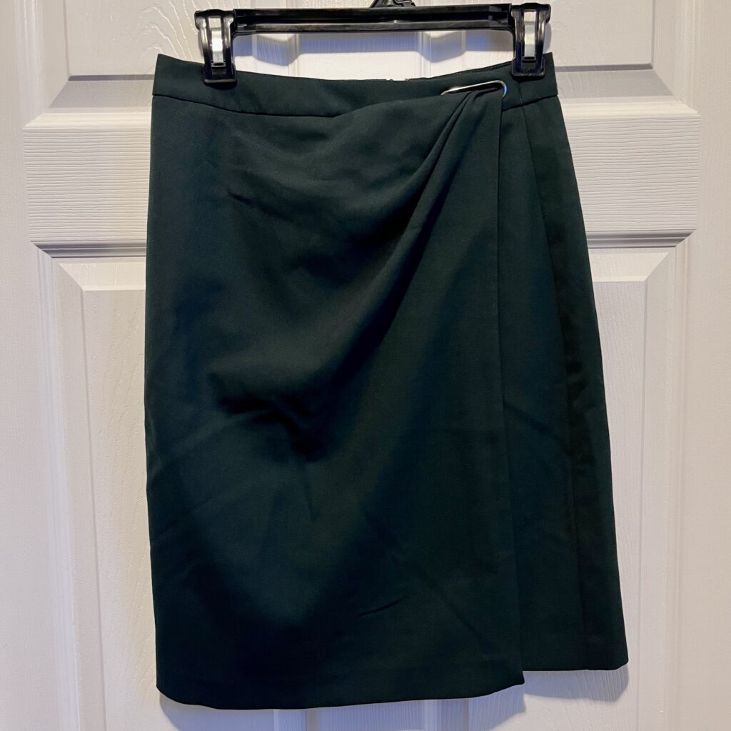 Featured image for Reiss Skirt wrap Wool Blend midi green Women Size 2 XS XSmall chic classic