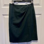 Featured thumbnail for Reiss Skirt wrap Wool Blend midi green Women Size 2 XS XSmall chic classic