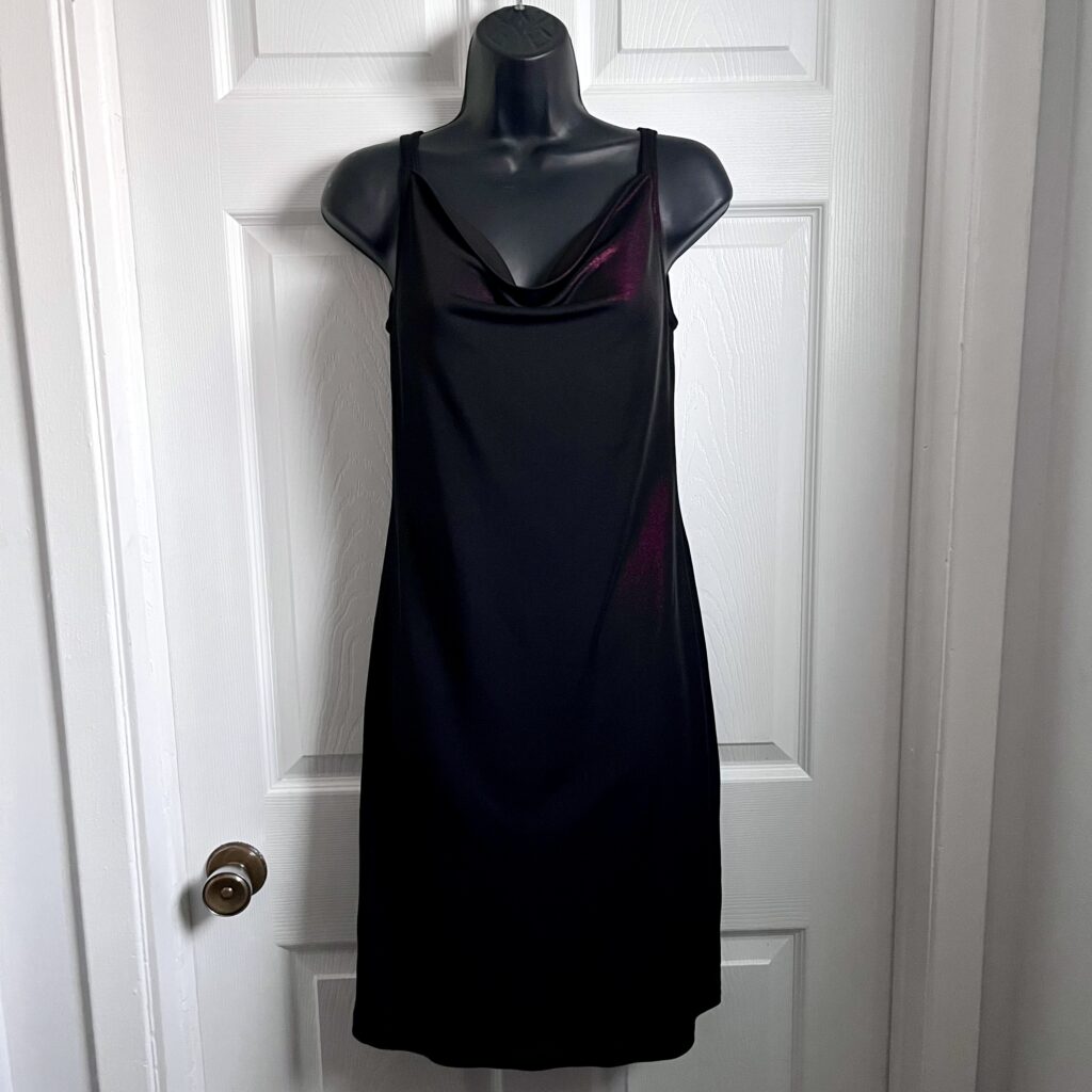Featured image for Vintage Accomplice Slip Dress shiny Black Red Women Small cocktail sleeveless