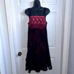 Featured thumbnail for Kollontaï Dress floral lace mesh black red Women Large gothic sleeveless fairy