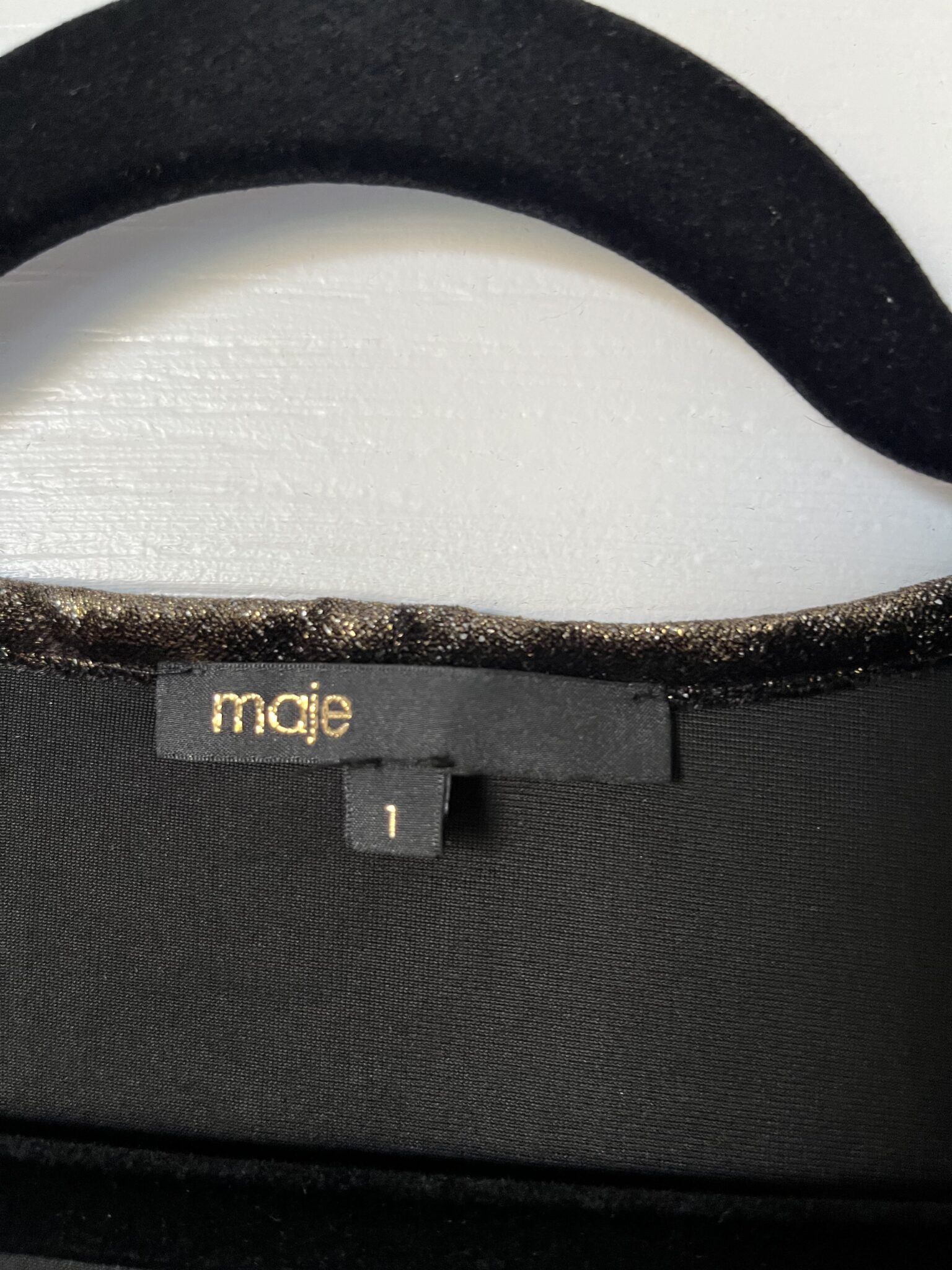 Image for Maje black and gold tank top size 1