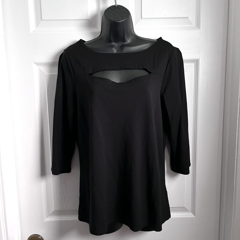 Featured image for Willow & Thread Top shirt Black open front cutout Women cocktail