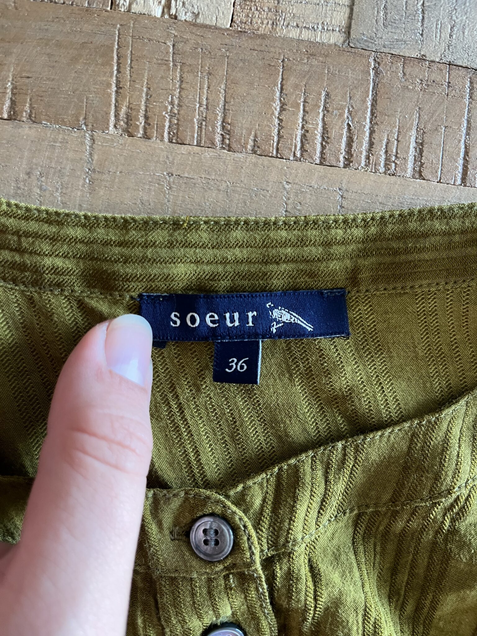 Image for Sœur Birdy khaki blouse size S