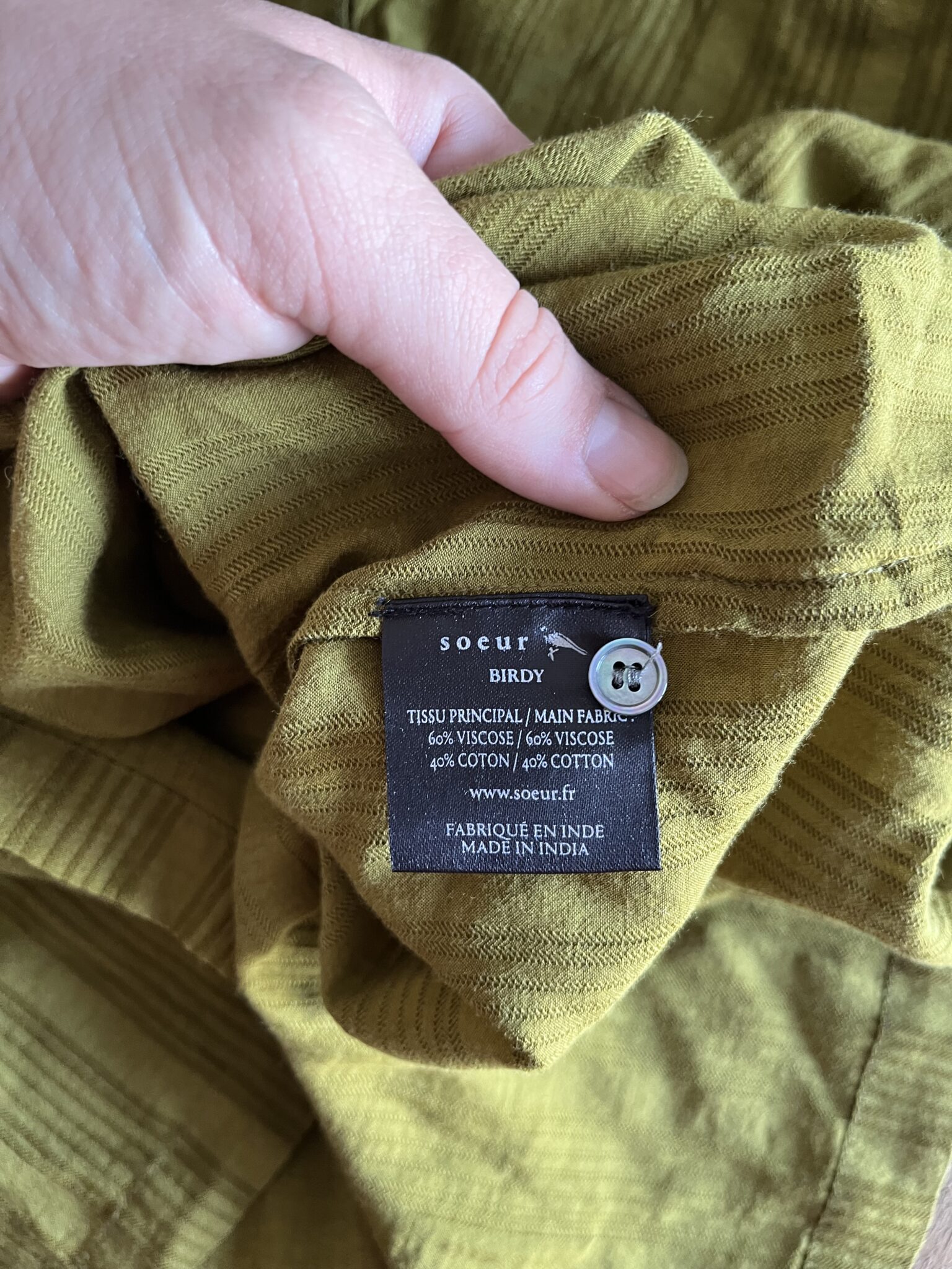 Image for Sœur Birdy khaki blouse size S