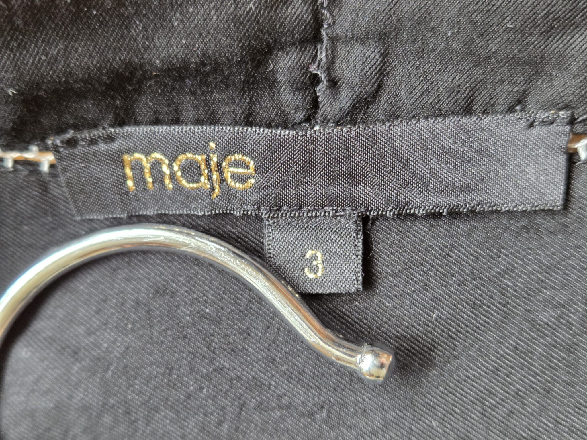 Image for MAJE- Chemise élégante noire 100 % soie