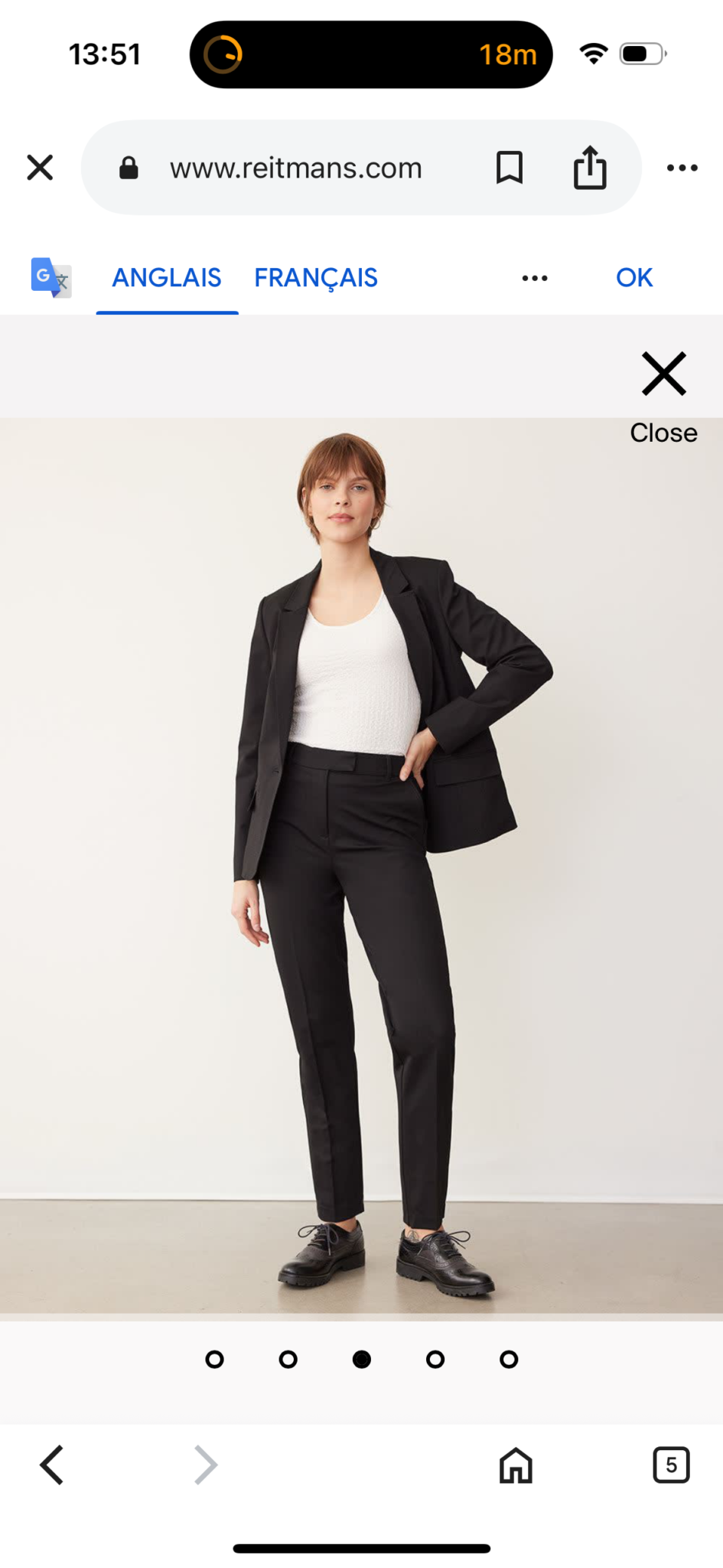 Featured image for Pantalon à taille haute et jambes étroites, noir, Reitmans