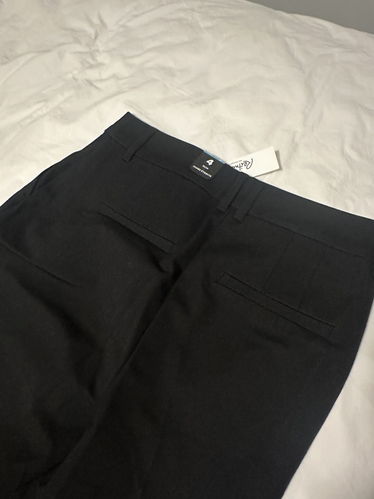 Image for Pantalon à taille haute et jambes étroites, noir, Reitmans