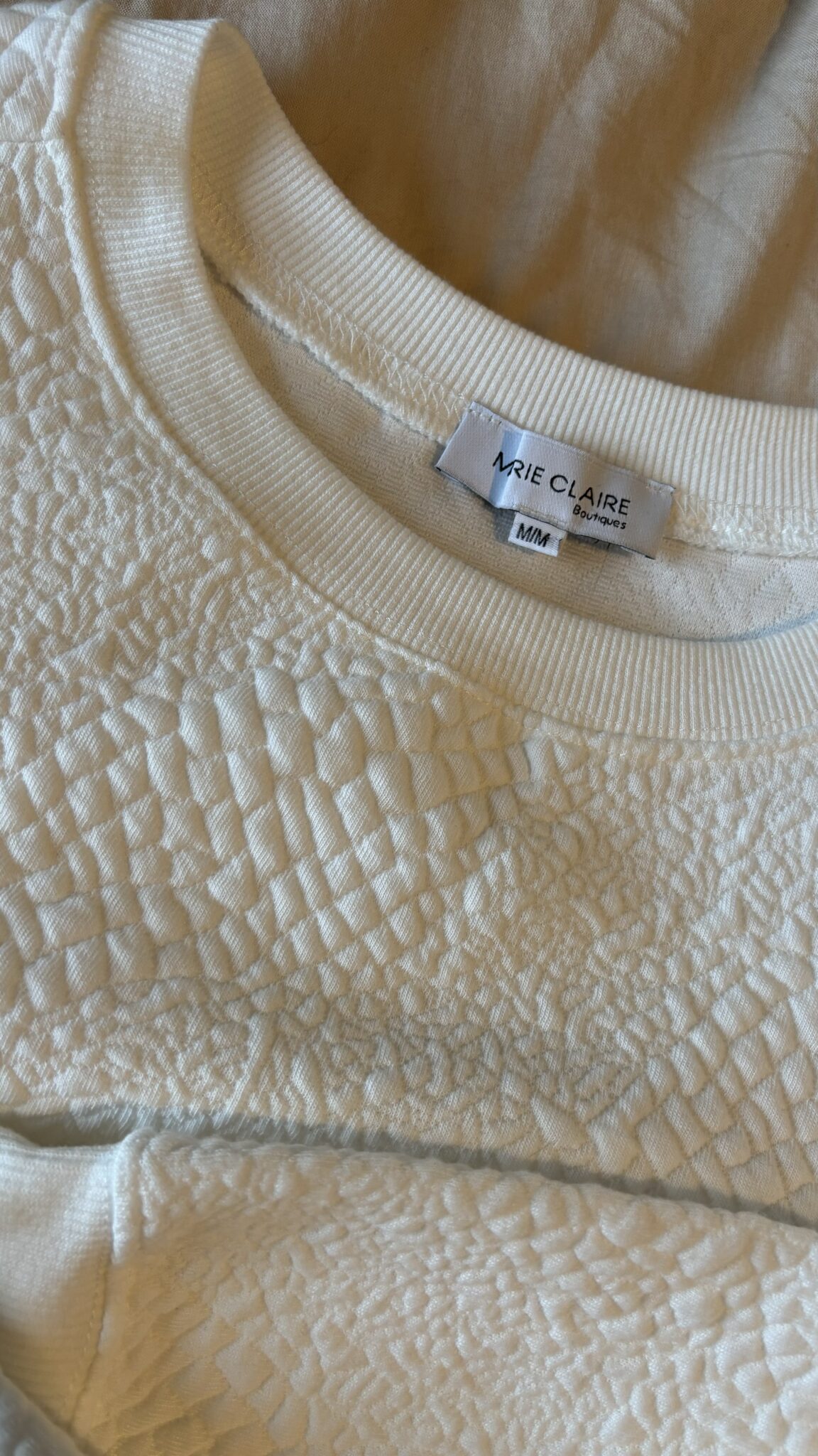 Image for Pull blanc texturé