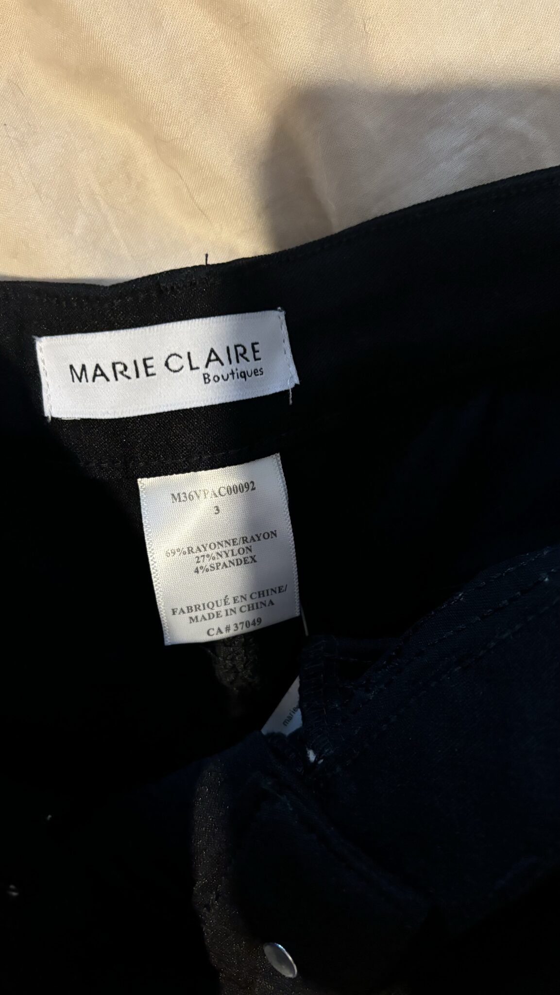 Image for Pantalon noir droit