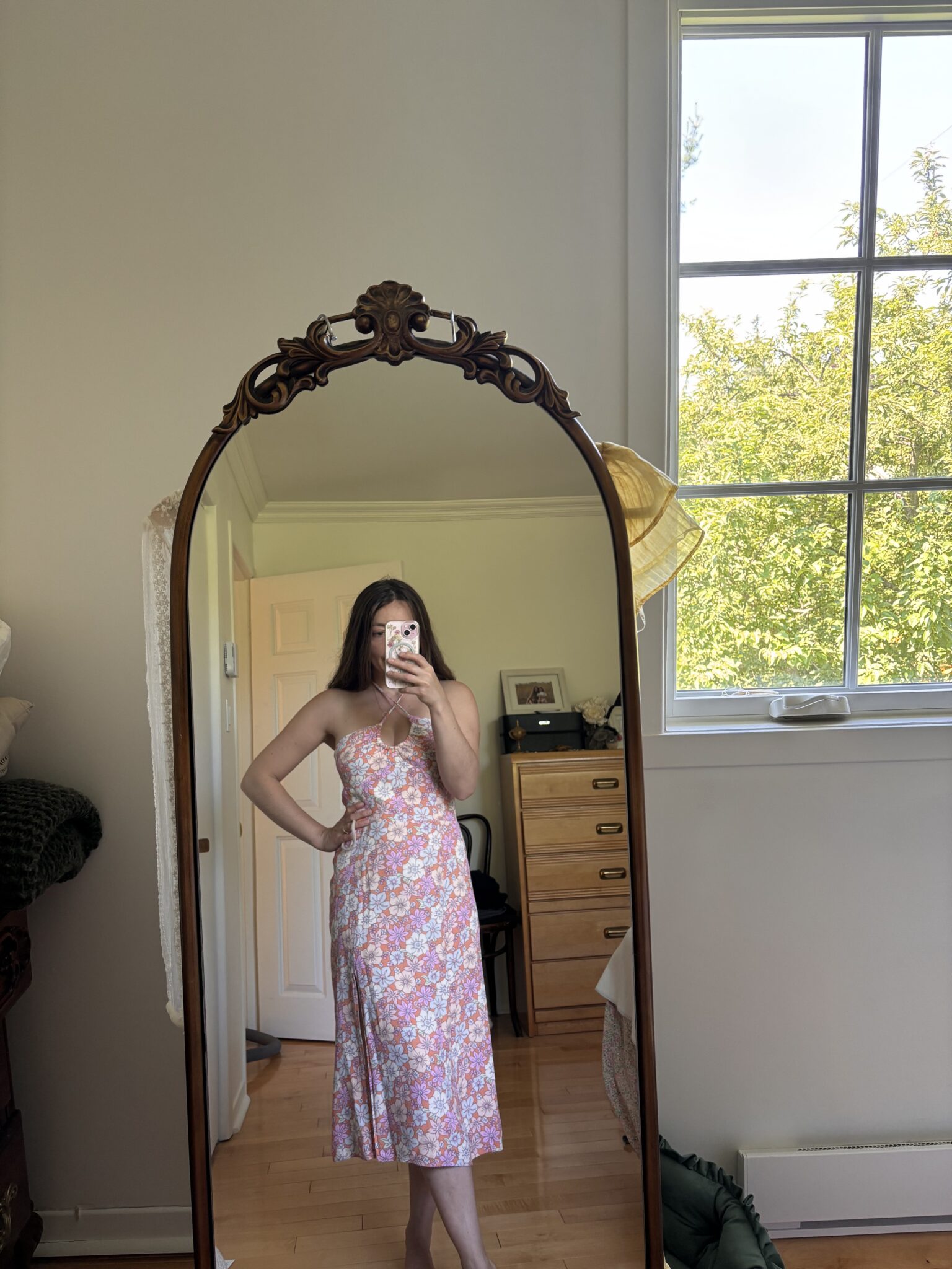 Featured image for Aritzia midi floral dress!