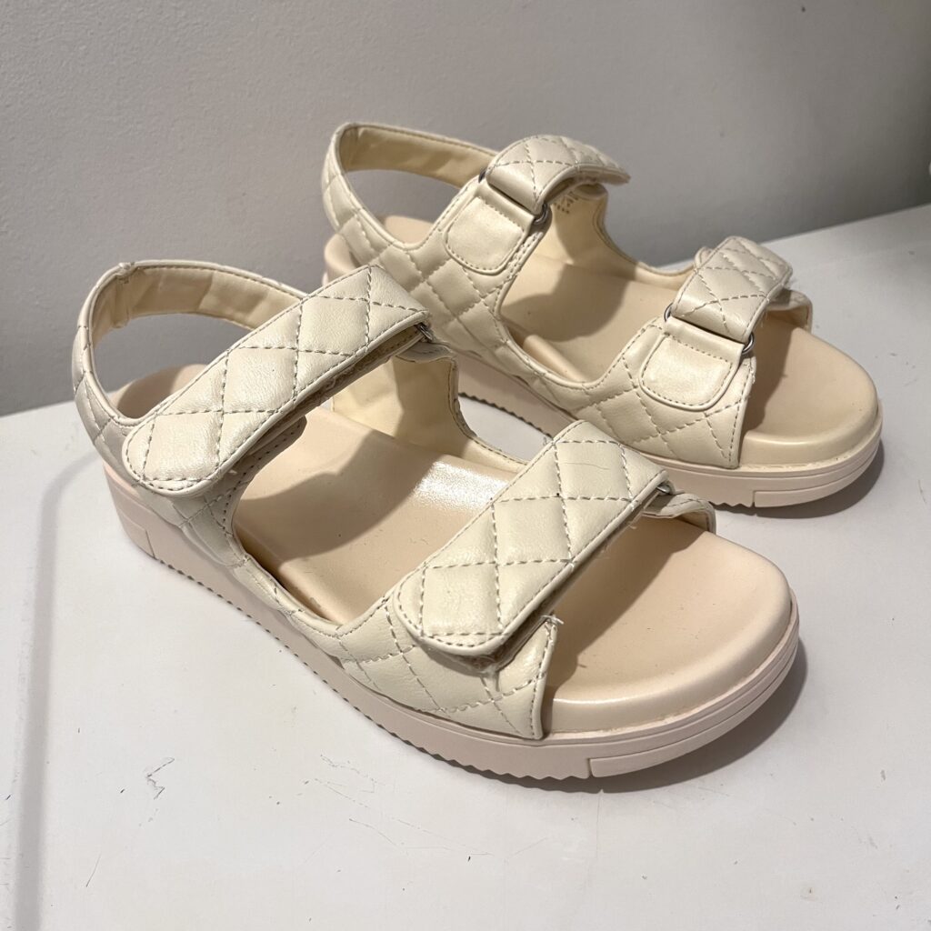 Featured image for NWOT Call It Spring by ALDO Kikii quilted grandad sandals in 7.5 off white shoes
