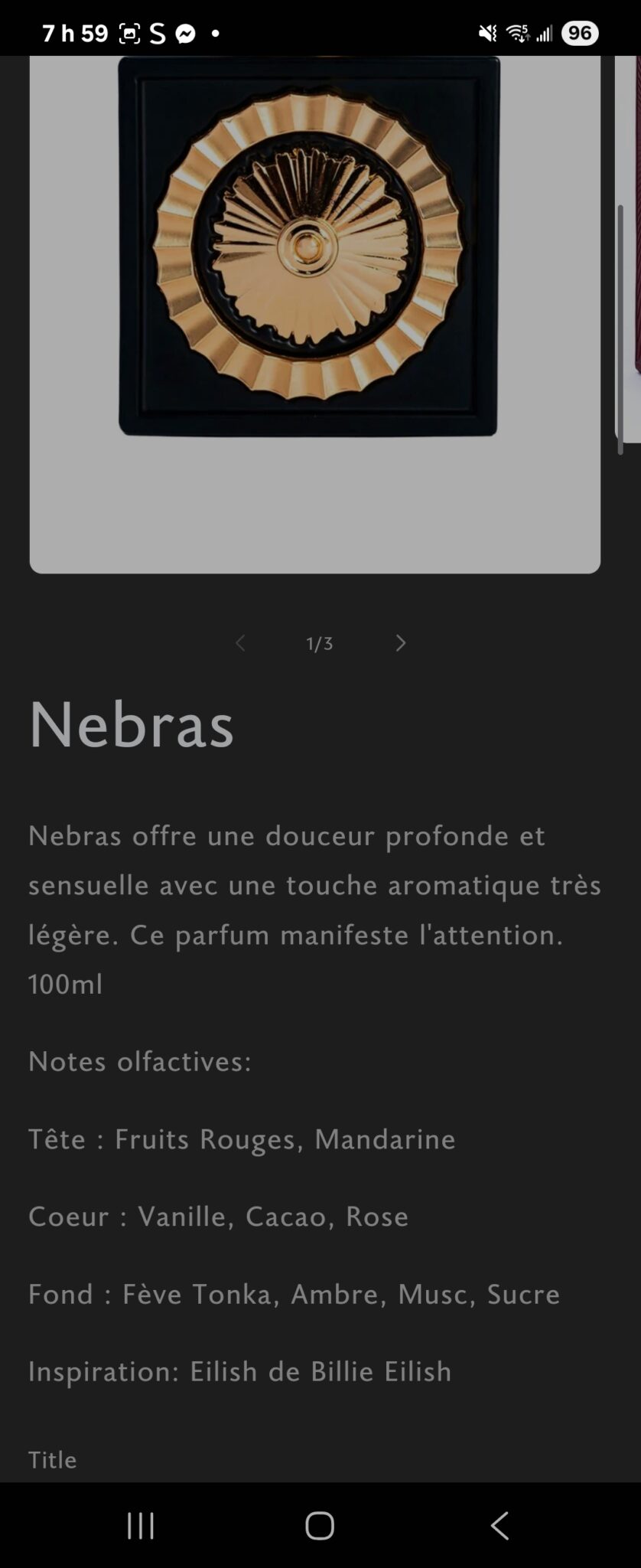 Image for Eau de parfum Nebras Lattafa