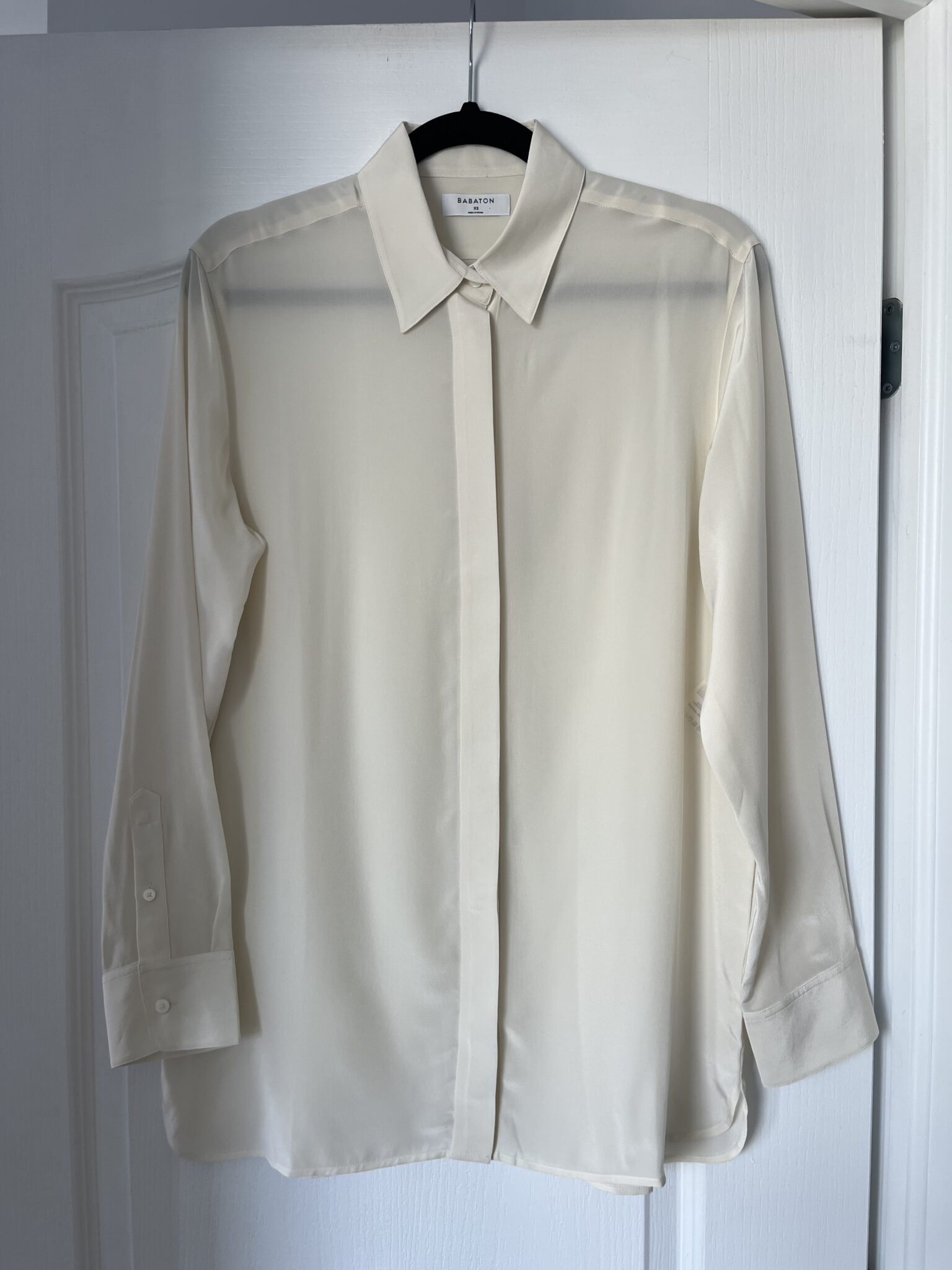 Featured image for Babaton 100% silk shirt size XS