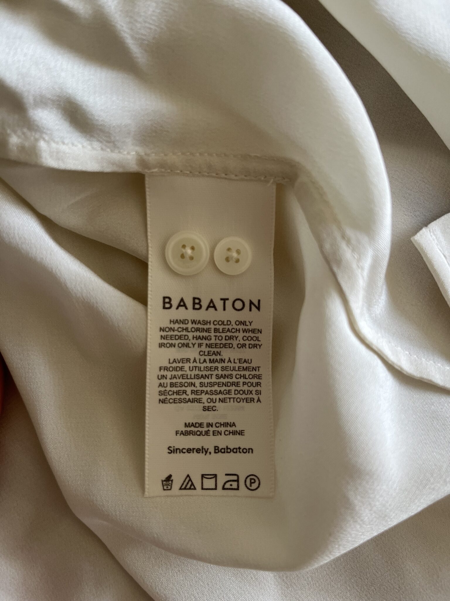 Image for Babaton 100% silk shirt size XS