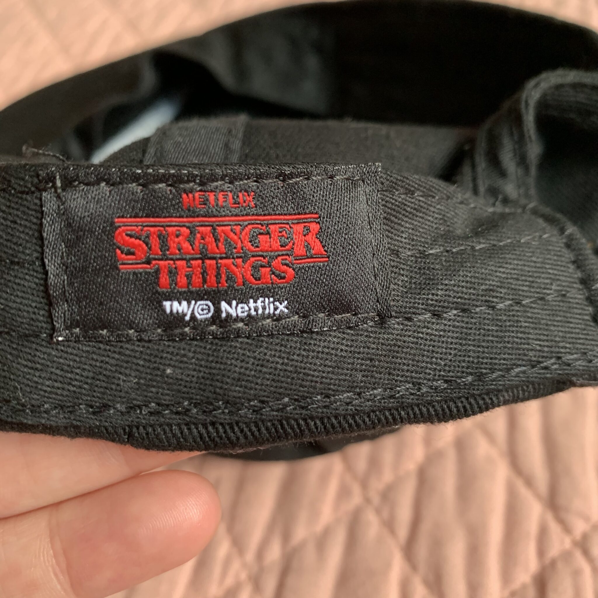 Image for Stranger Things - Black Strapback Embroidered Cap - Rink-o-Mania - Netflix Official