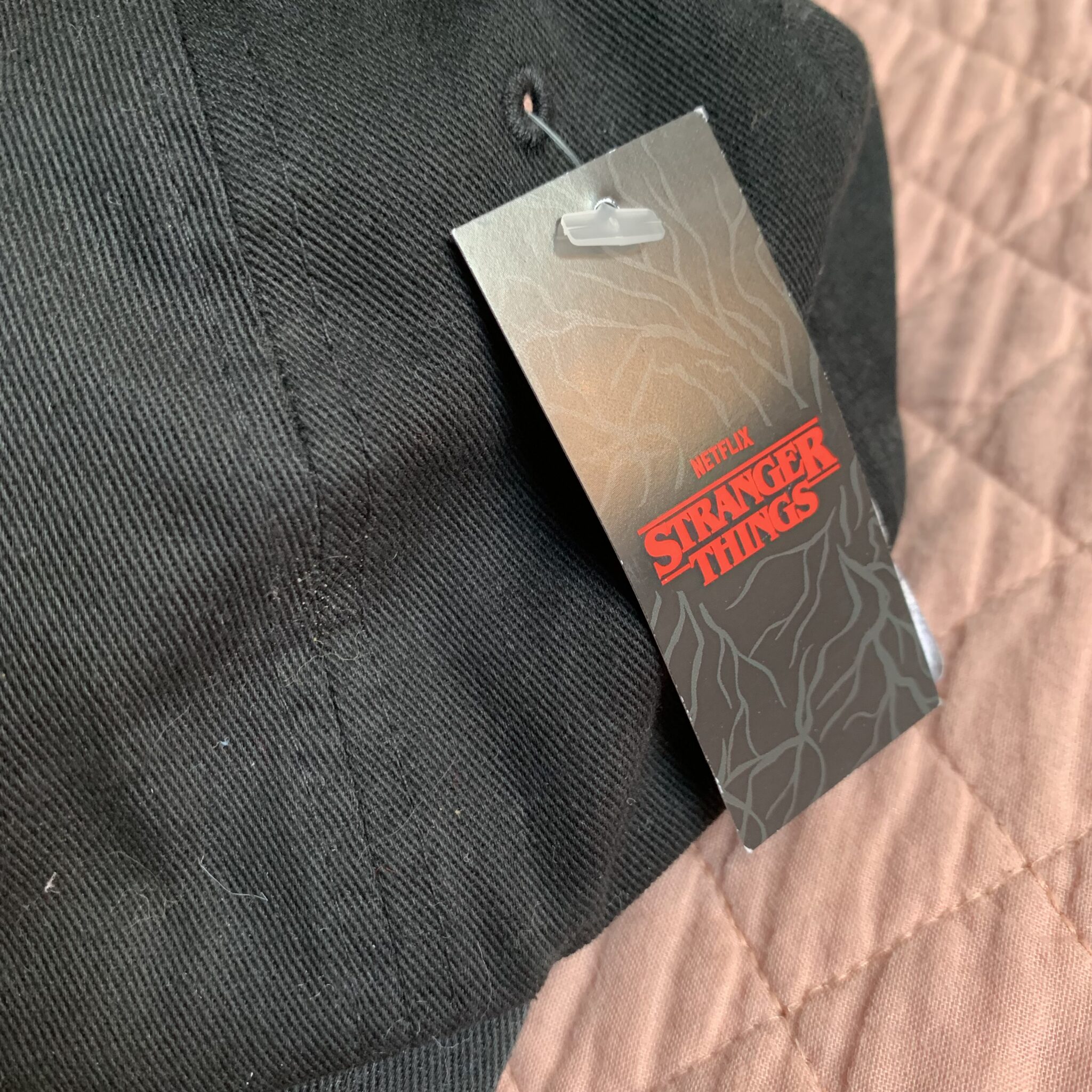 Image for Stranger Things - Black Strapback Embroidered Cap - Rink-o-Mania - Netflix Official