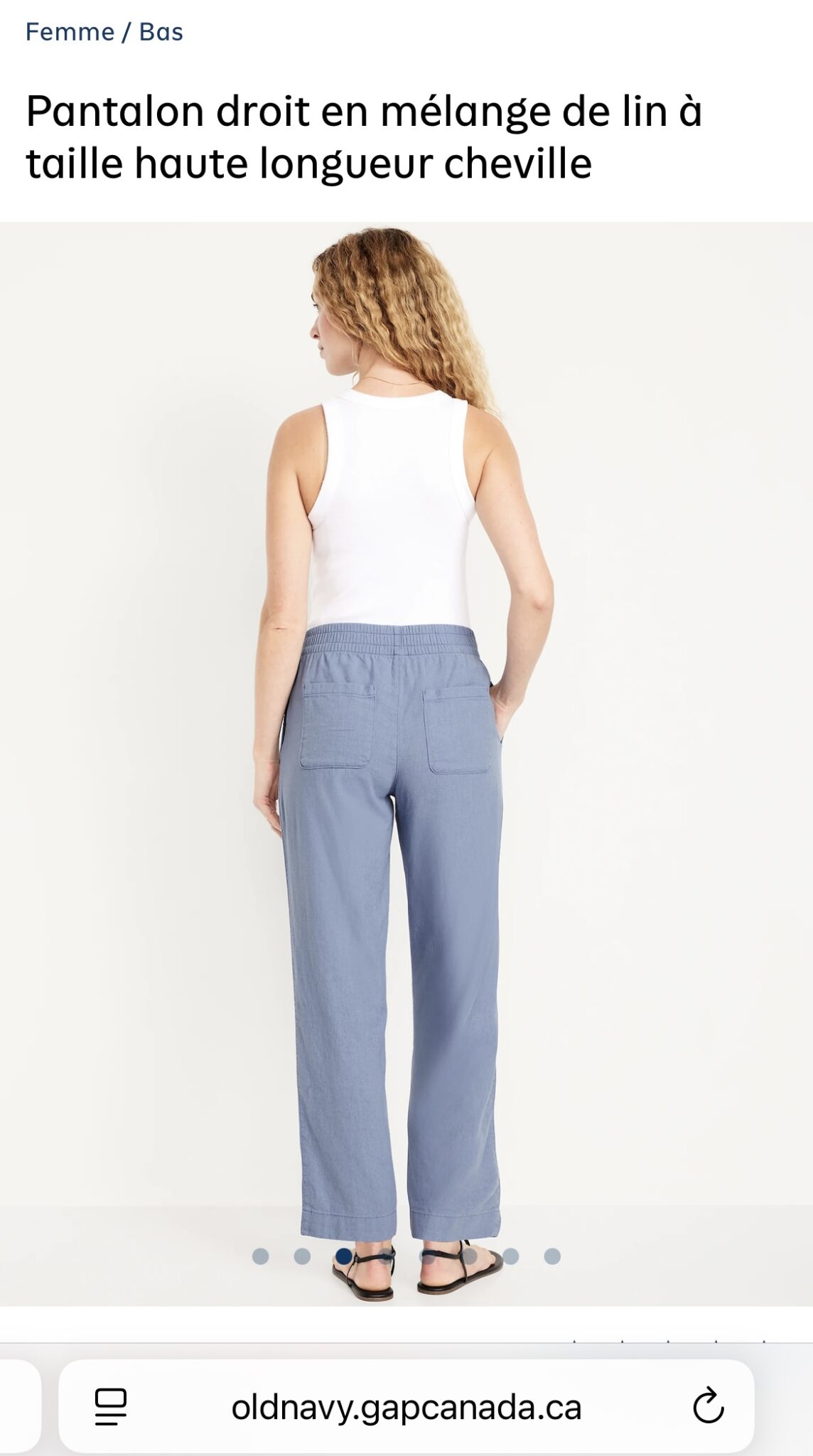 Image for Pantalon en lin blanc Old Navy
