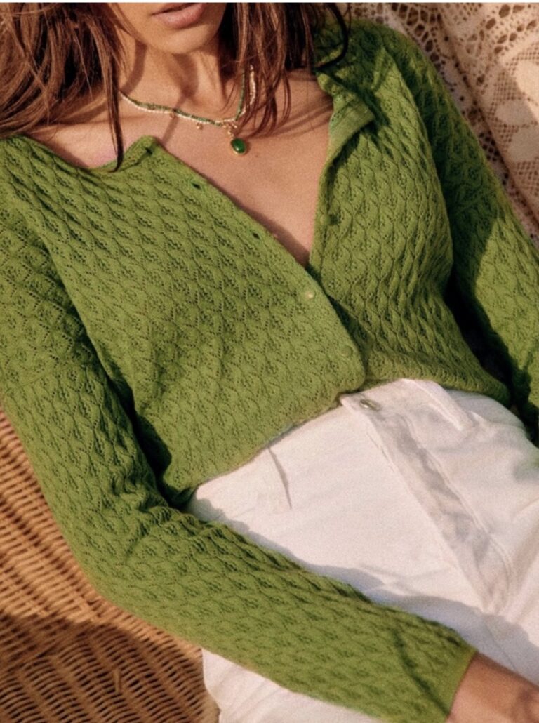Image for Cardigan Sézane Adéla vert