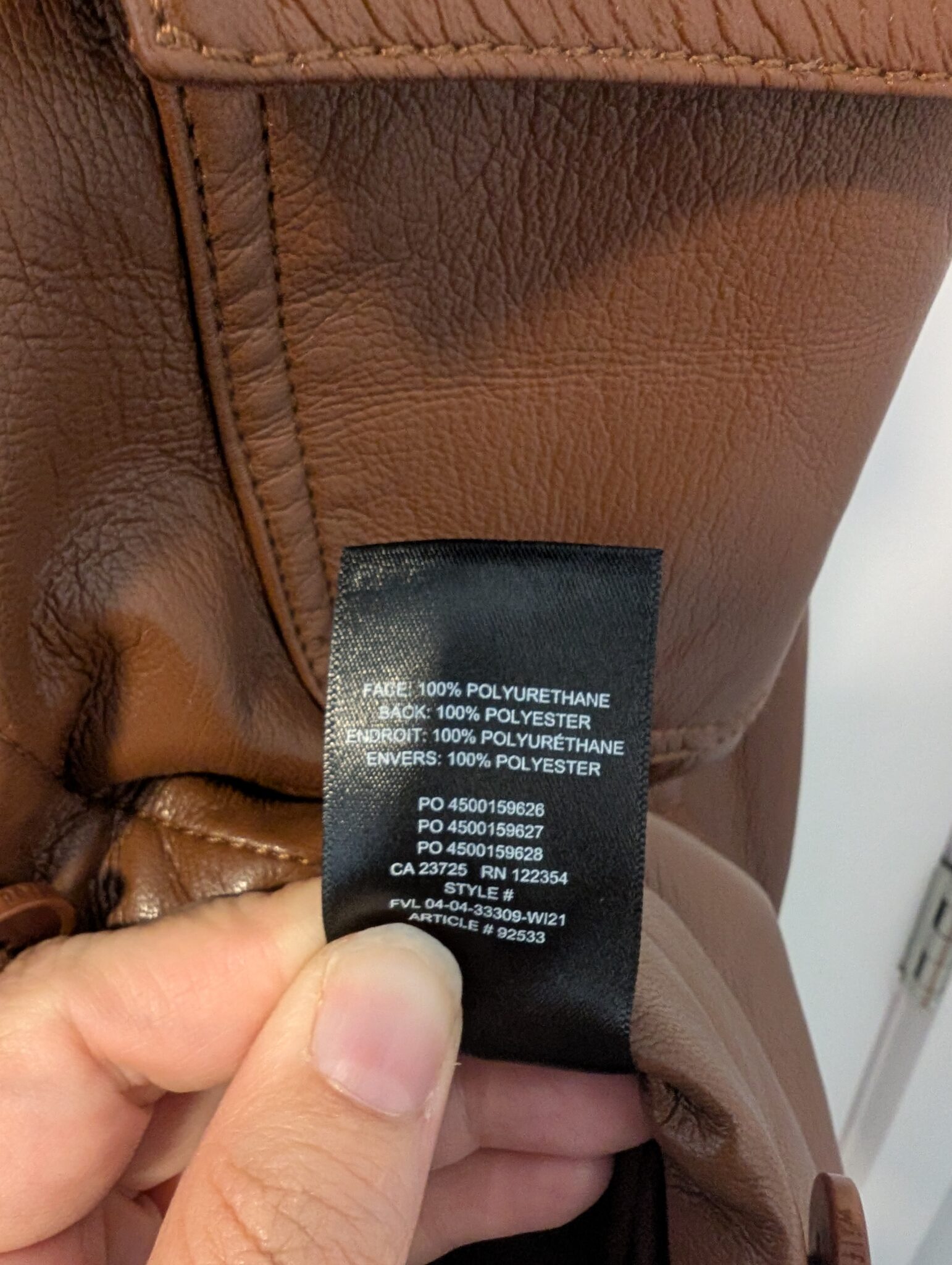 Image for Aritzia/Wilfred Veste Ganna Brun Sz S
