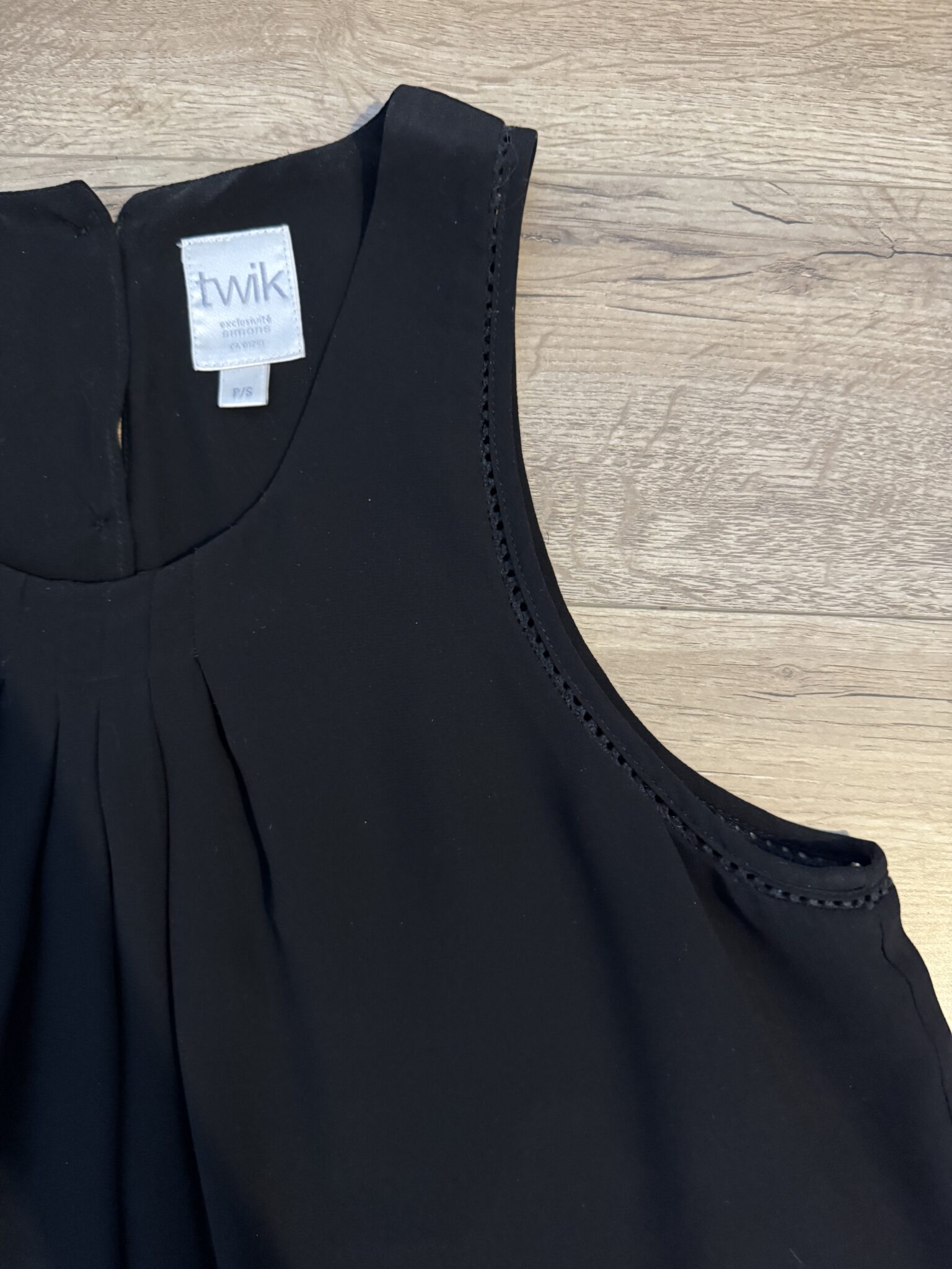 Image for Small - Cami fluide noir Twik
