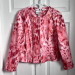 Featured thumbnail for NWOT Joseph Ribkoff Jacket Pink Large 12 Women long sleeve Zip Up animal print