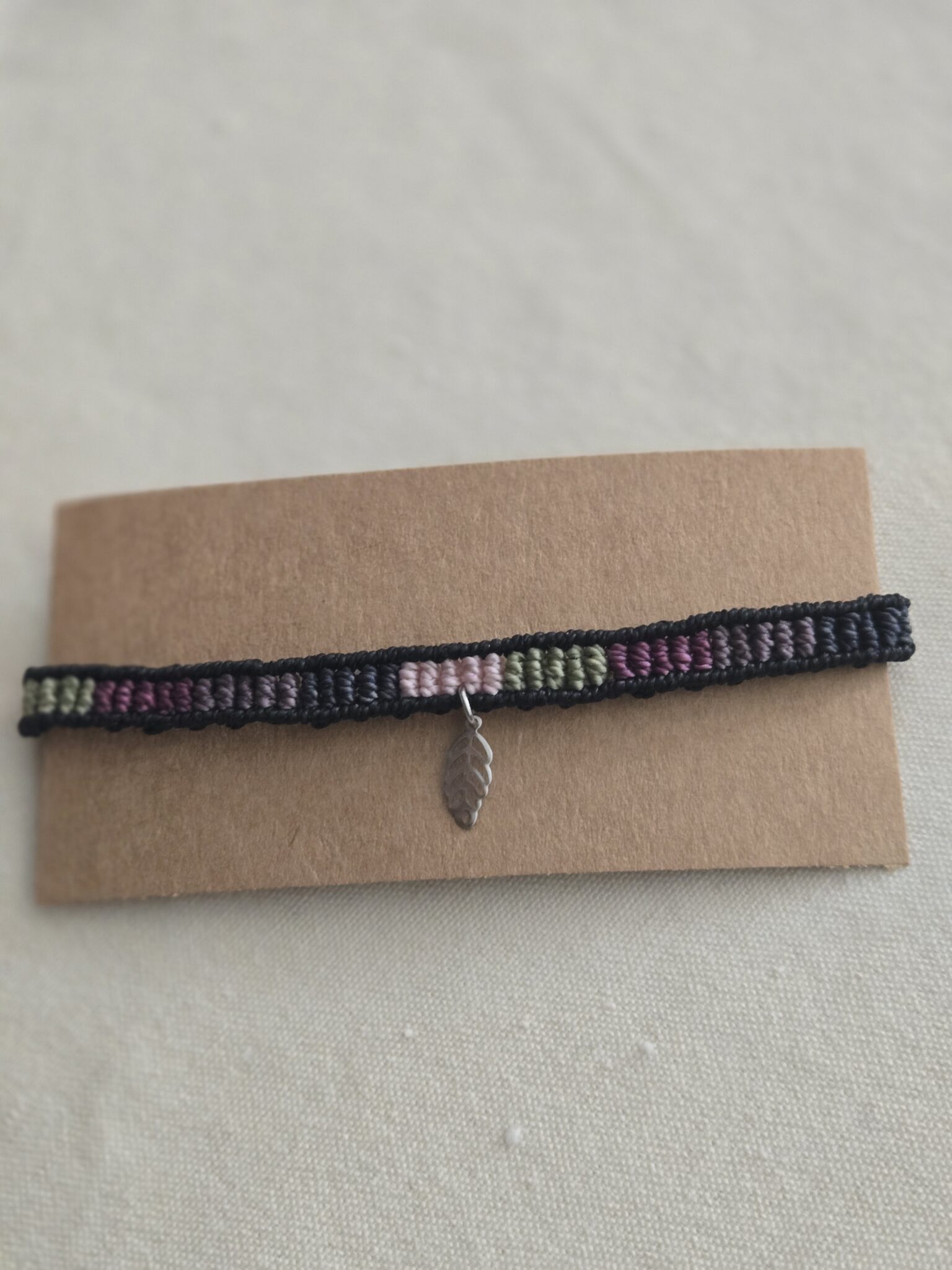 Featured image for SAGE BOHÈME adjustable multicoloured bracelet with charm - night blue black