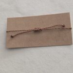 Thumbnail for SAGE BOHÈME adjustable bracelet in woven pearl flowers - camel