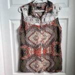 Featured thumbnail for Point Zero Cami tank Top XL Women sleeveless collared summer multicolour