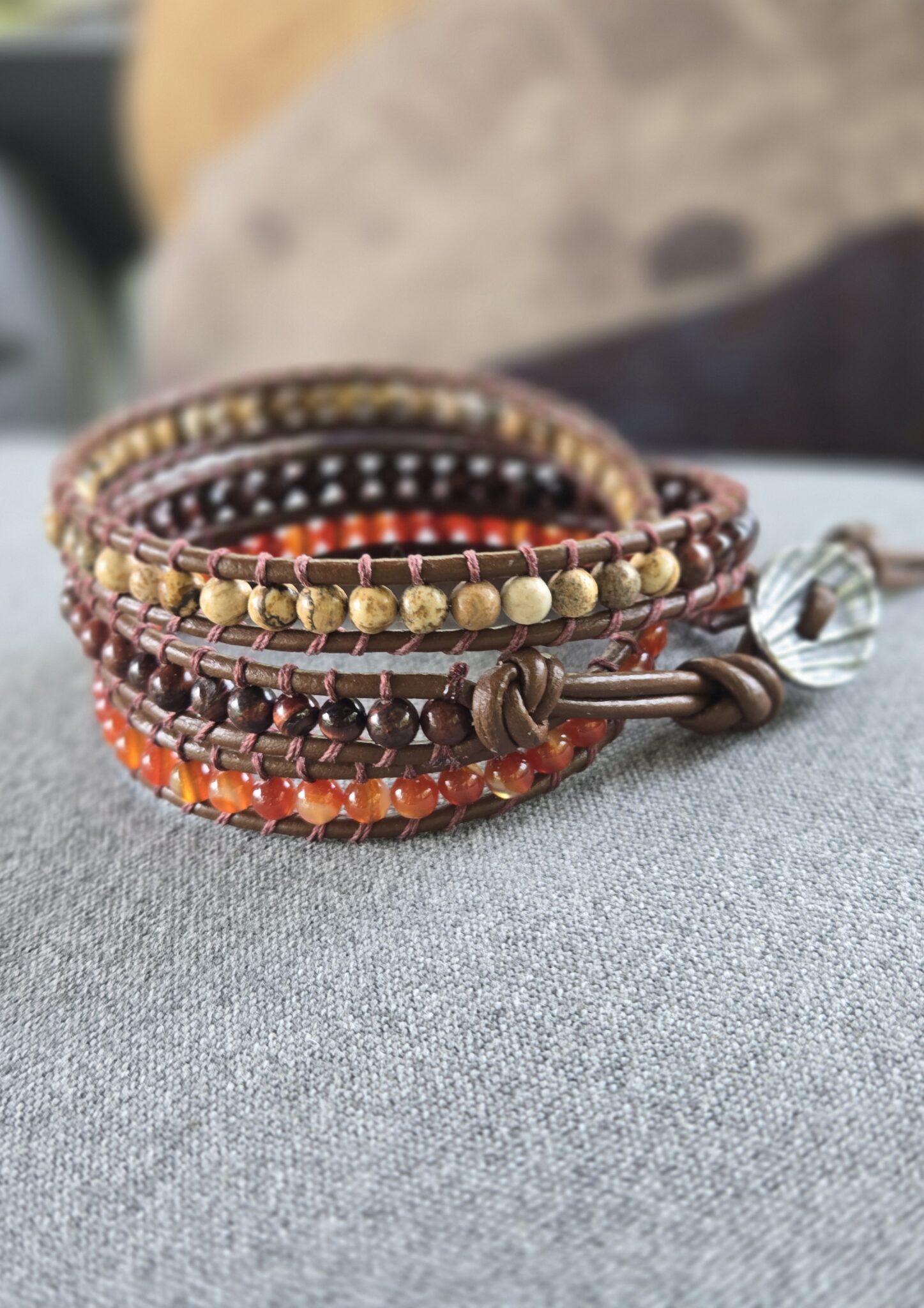 Featured image for SAGE BOHÈME multi-row wrap bracelet in fine stones