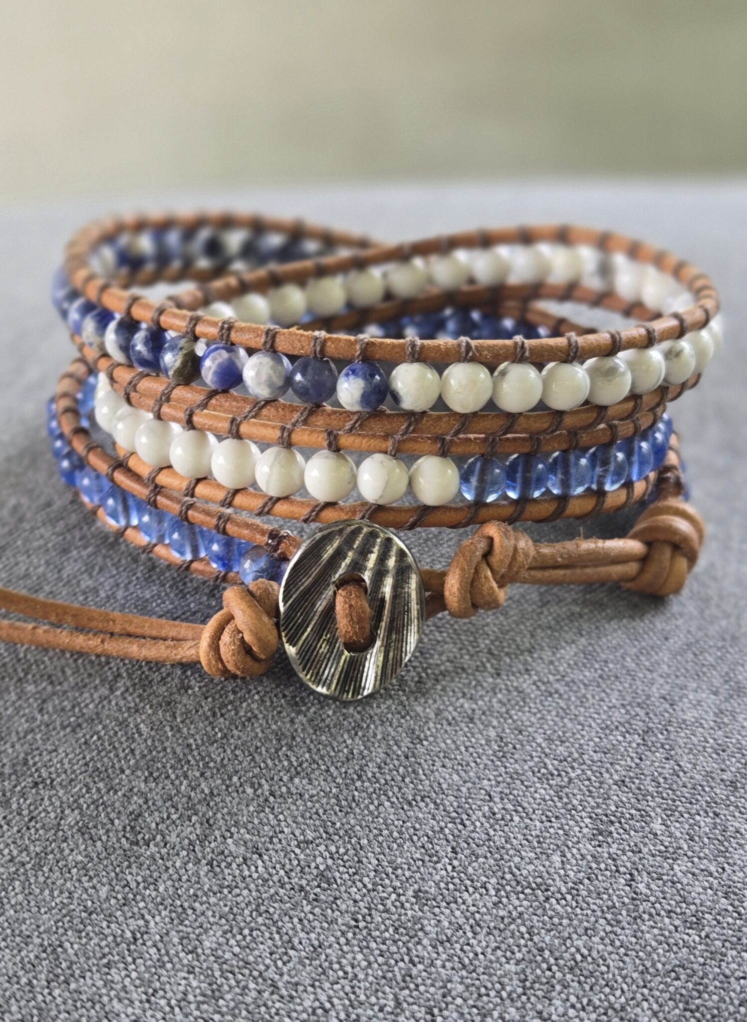 Featured image for SAGE BOHÈME multi-row wrap bracelet in gemstones