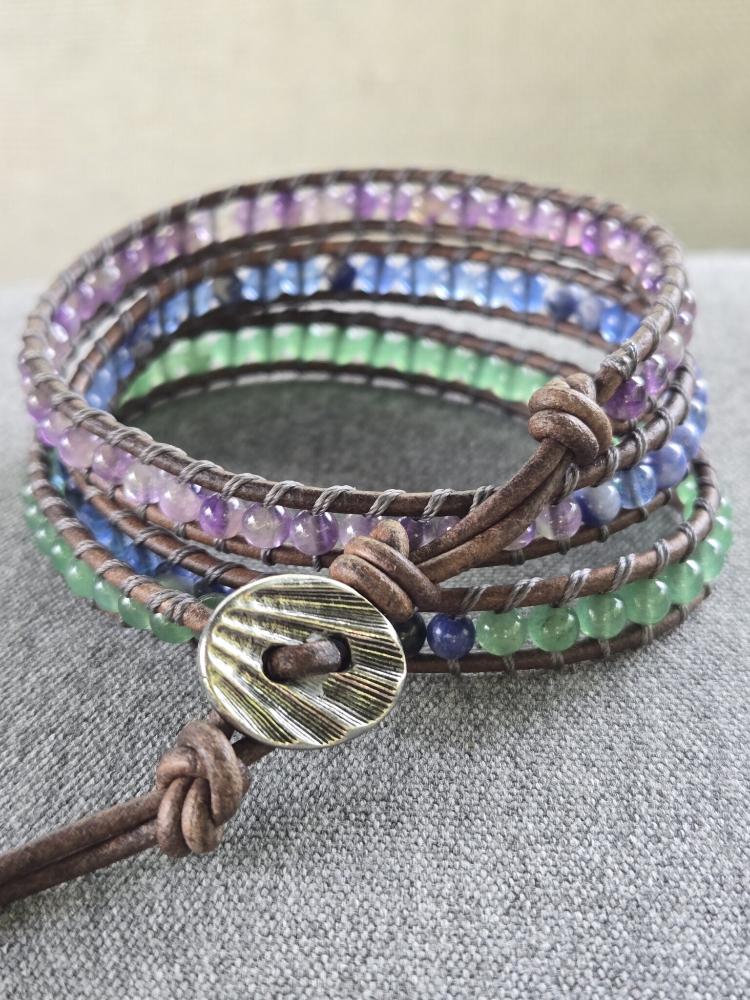 Featured image for SAGE BOHÈME multi-row wrap bracelet in gemstones