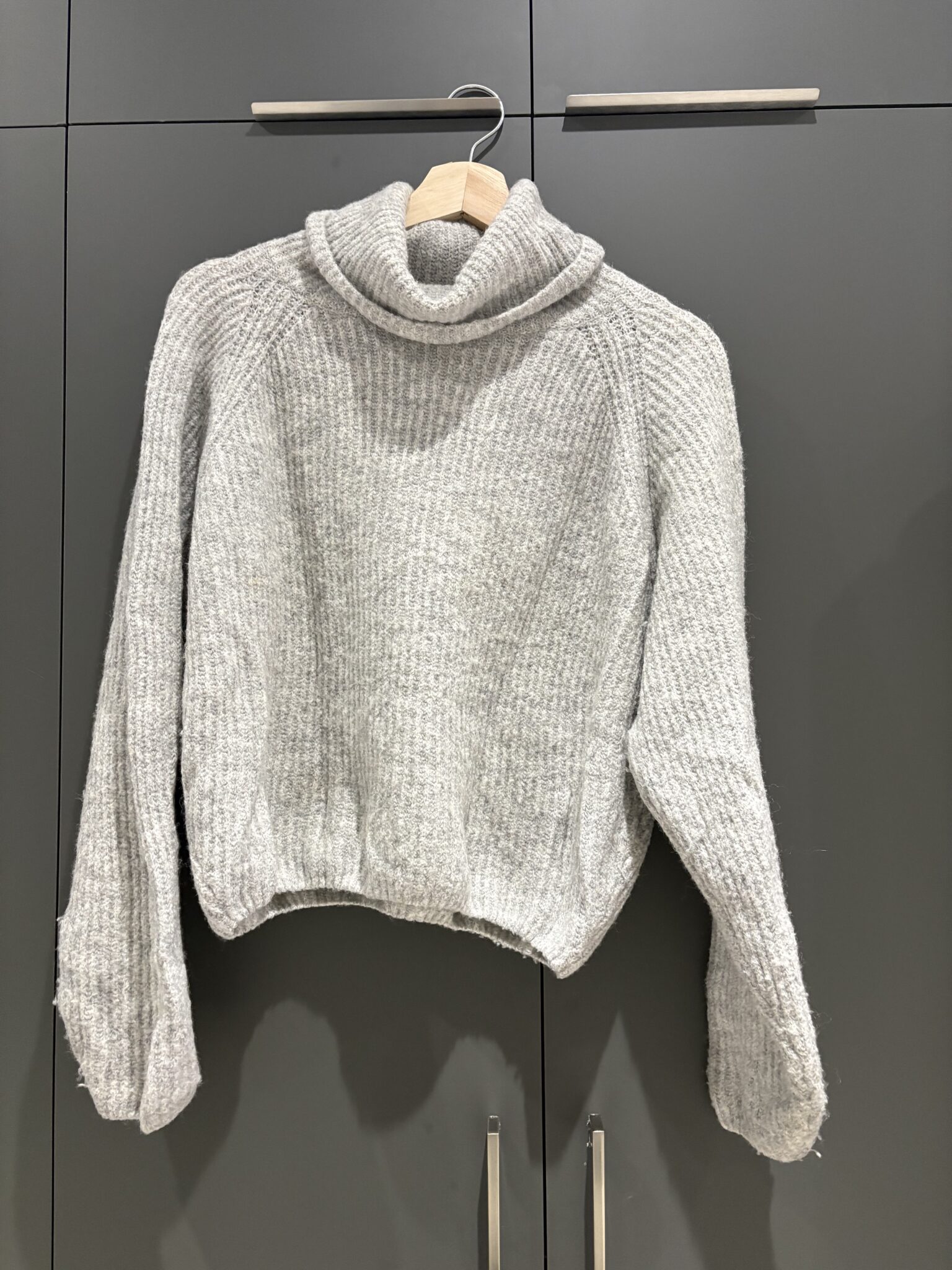 Featured image for Subdued Raglan wool turtleneck jumper