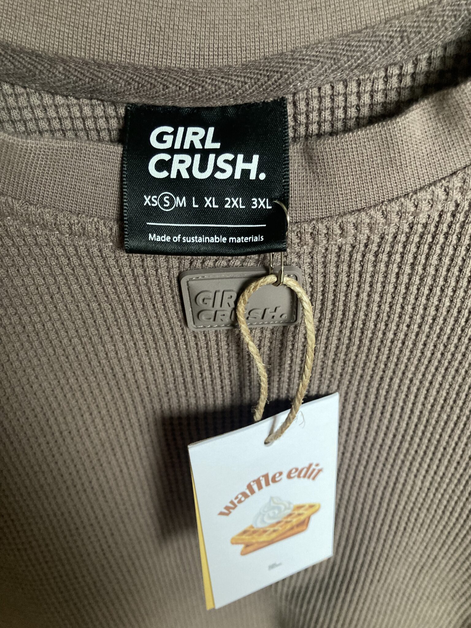 Image for Waffle-knit round-neck sweatshirt - Girl Crush Gang (new with label)