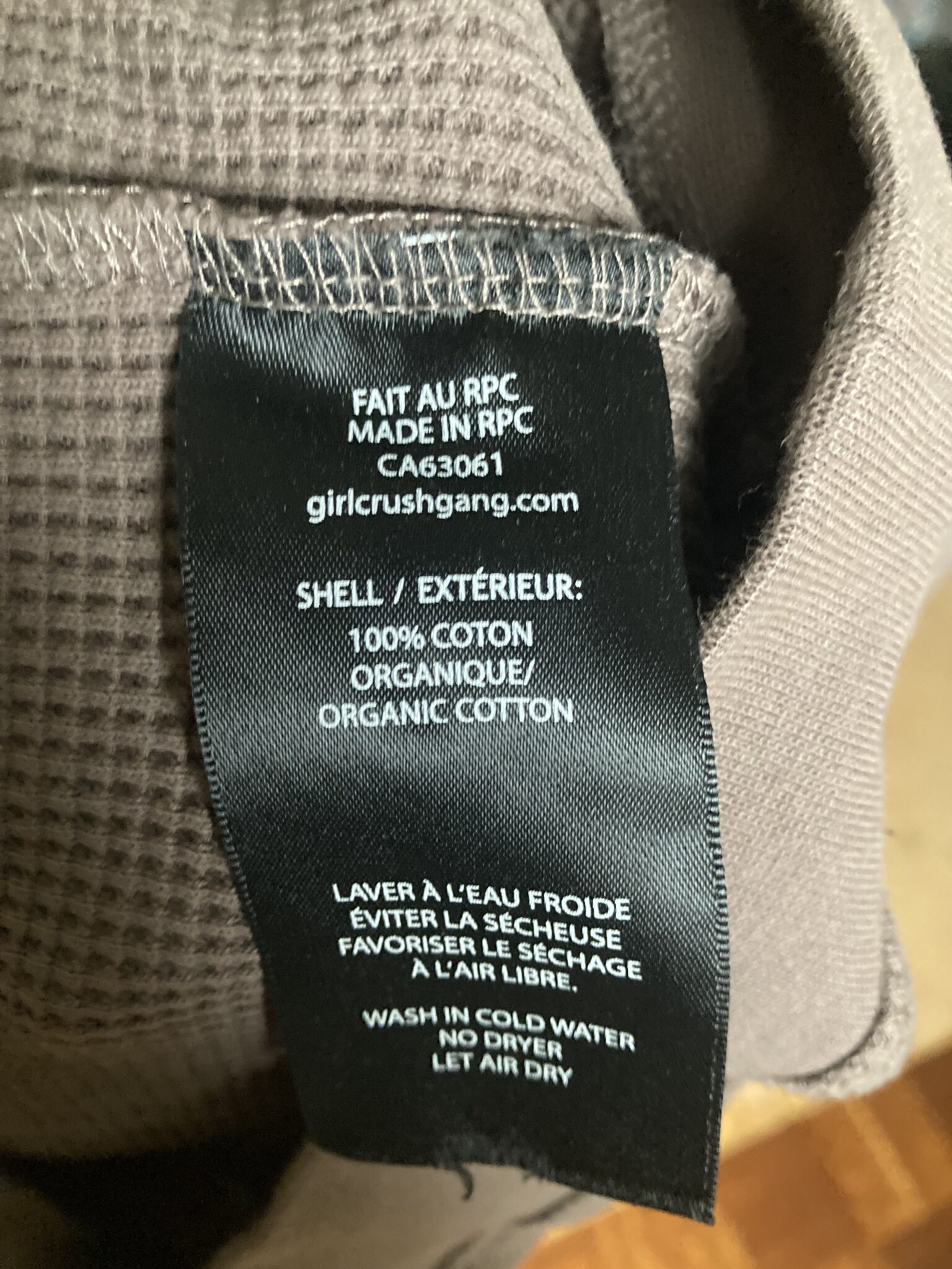 Image for Waffle-knit round-neck sweatshirt - Girl Crush Gang (new with label)