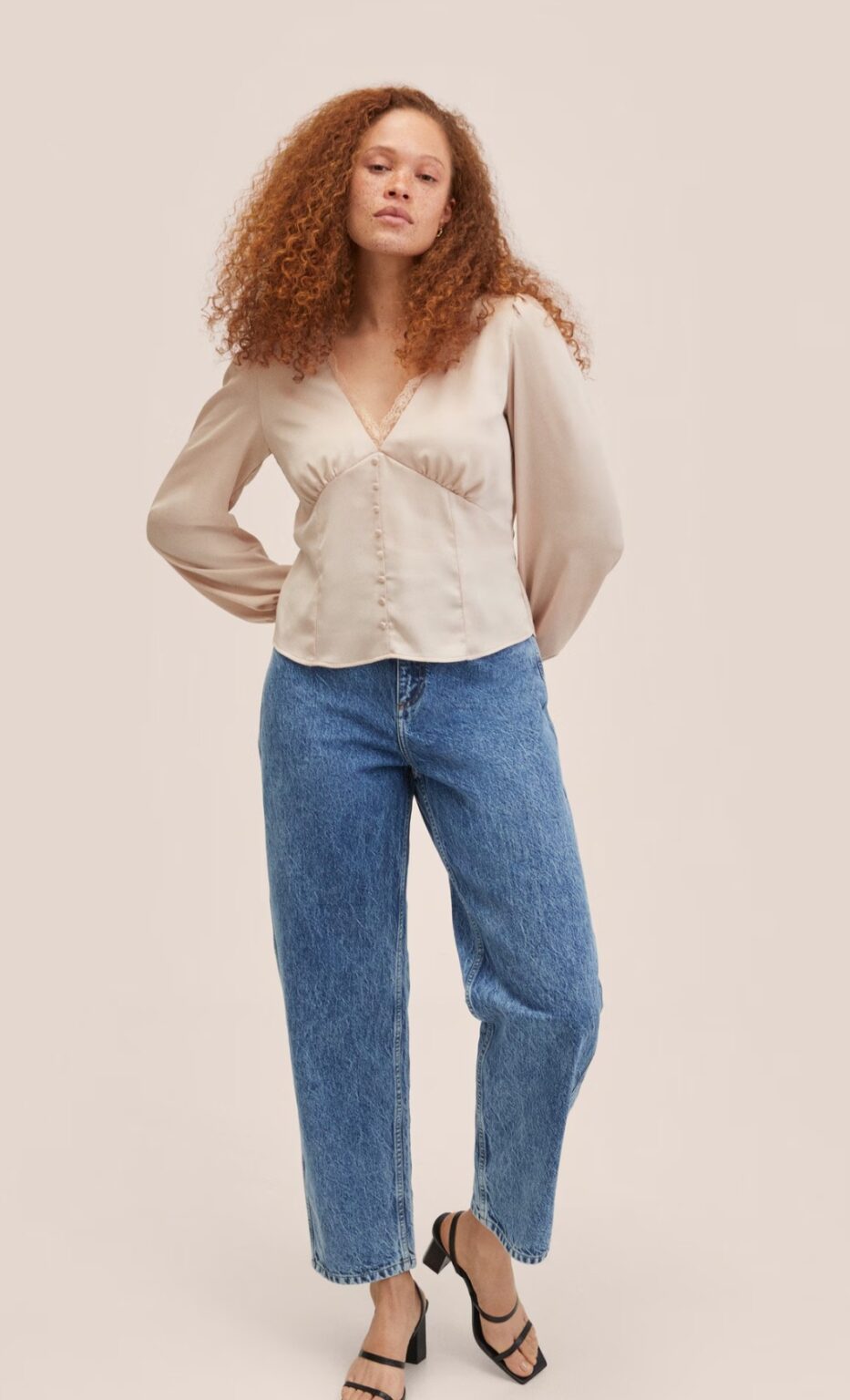 Image for Mango satin top