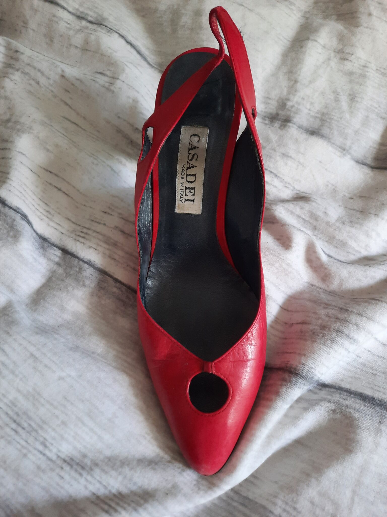 Image for Souliers à talons hauts rouges Casadei faits en italie