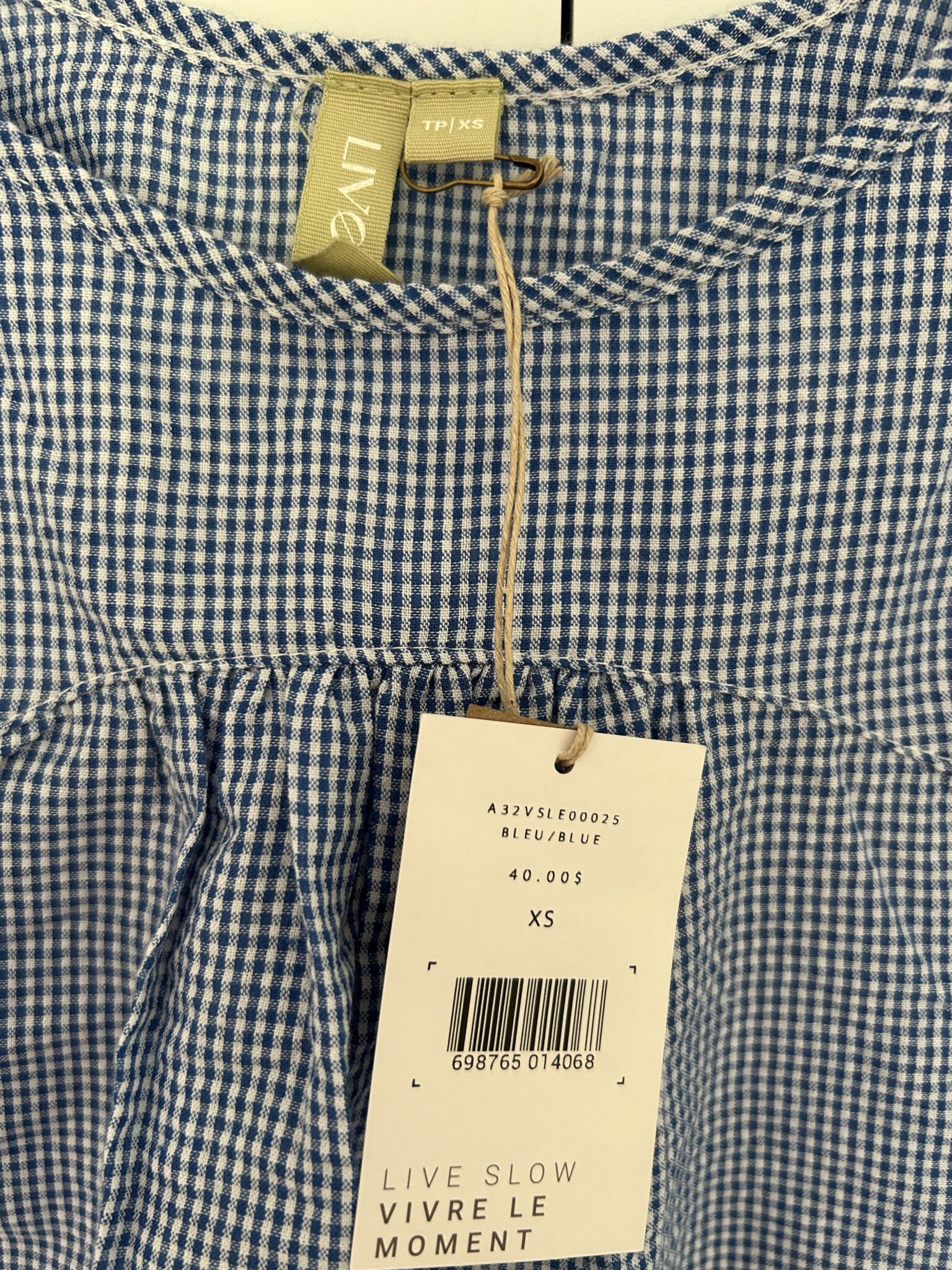 Image for Camisole bleu et blanche Livom