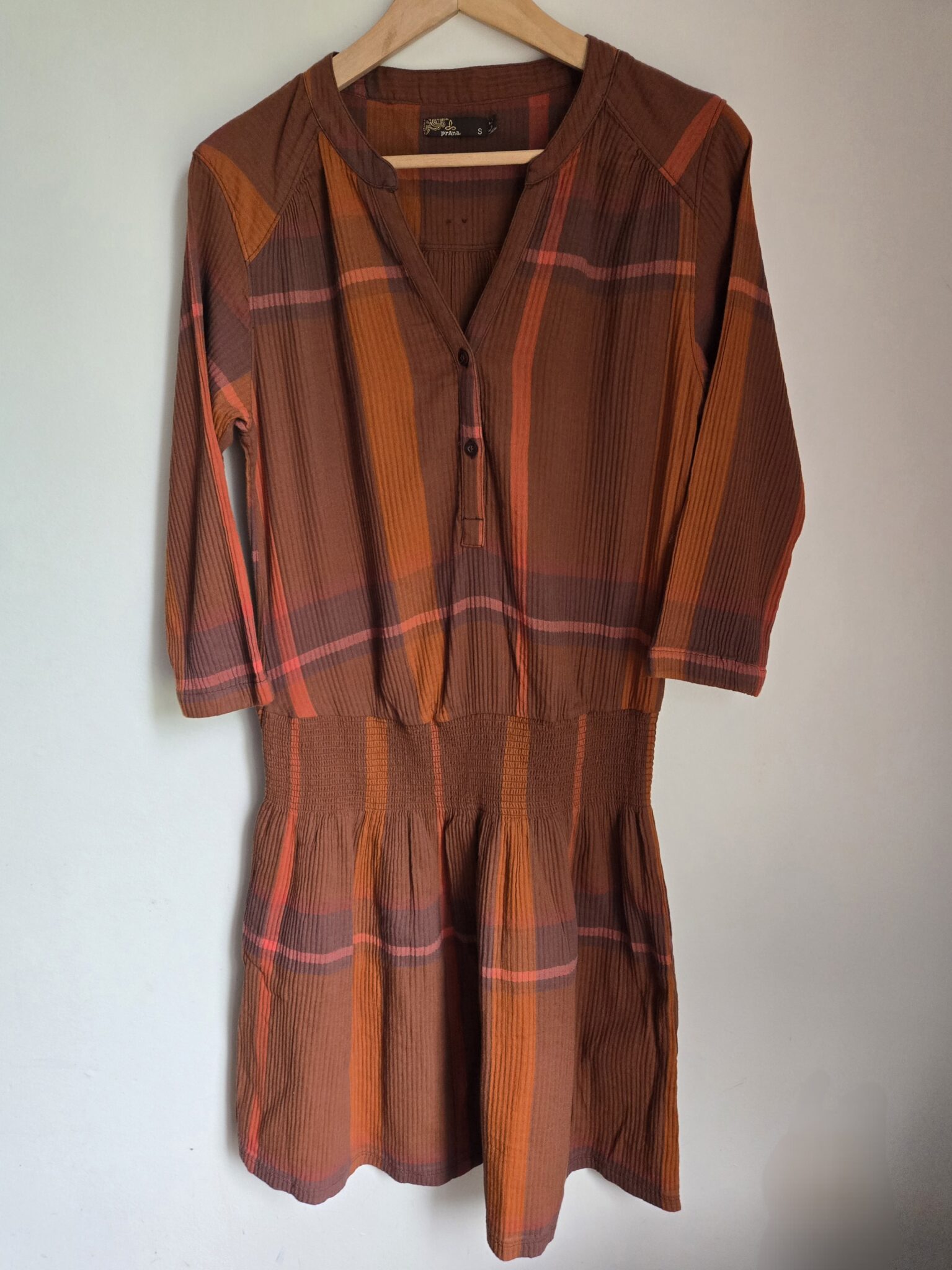 Featured image for Autumn colours dress in Prana organic cotton
