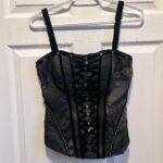 Featured thumbnail for Vintage Marie Claire Top Bustier Corset Black Floral Lace XS Small Women Goth