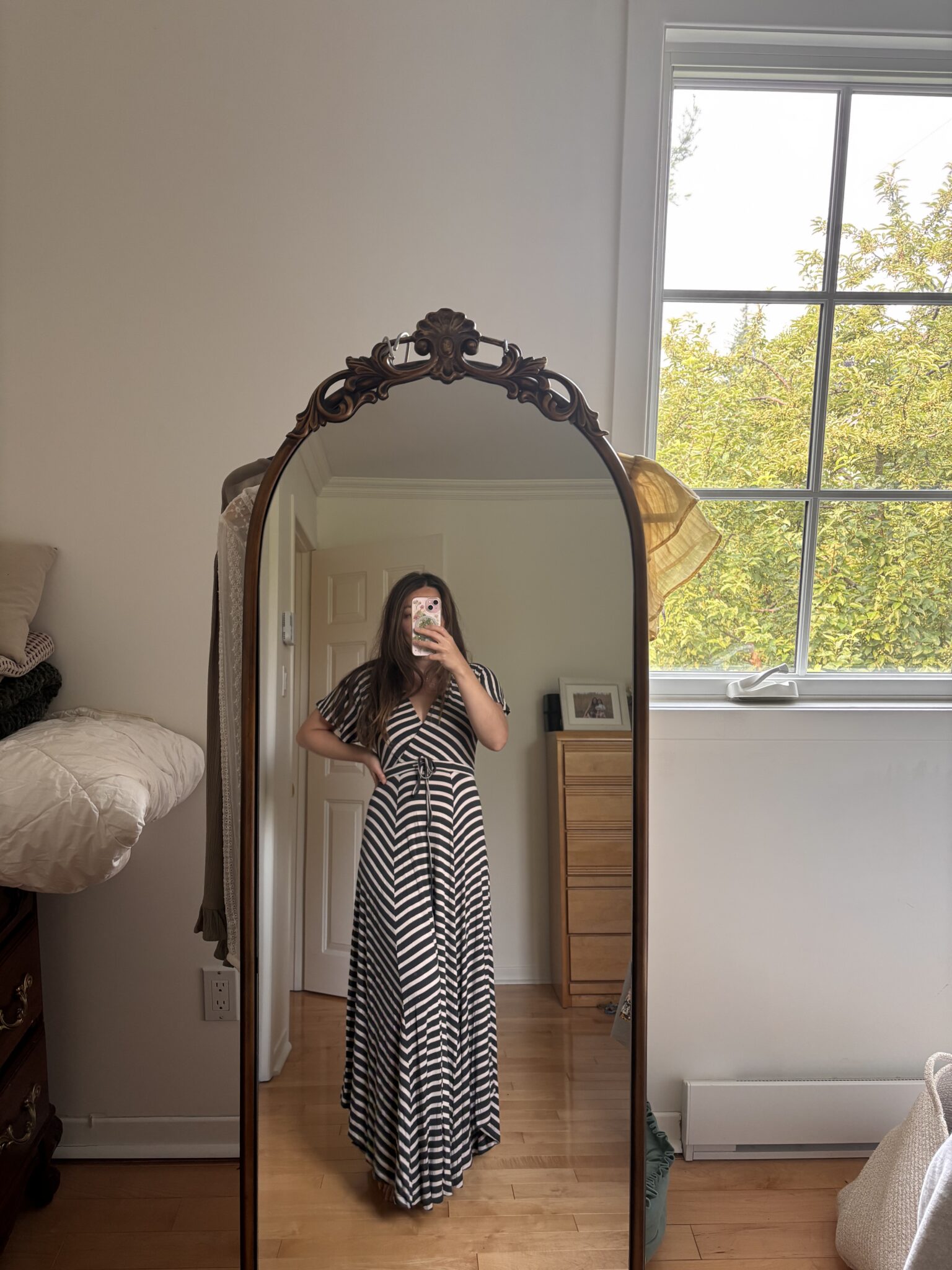 Image for Beige and taupe maxi dress