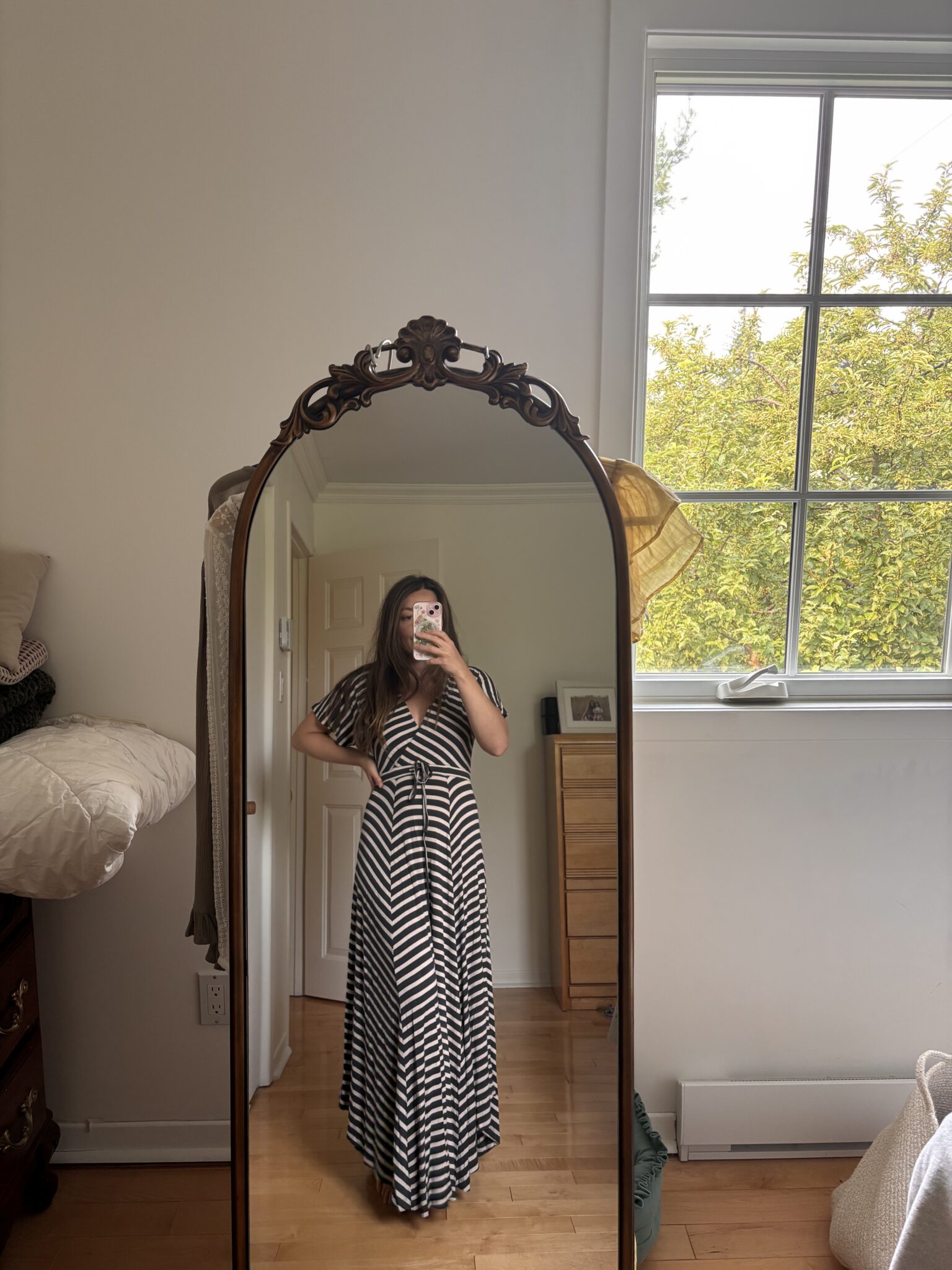 Image for Beige and taupe maxi dress