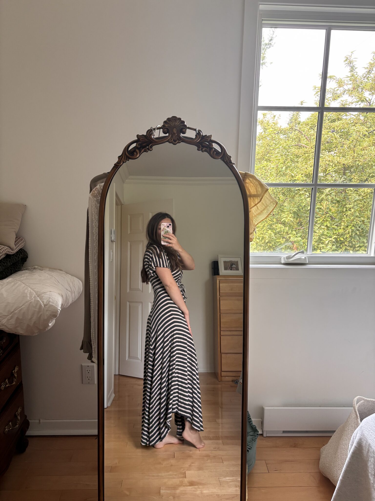 Image for Beige and taupe maxi dress