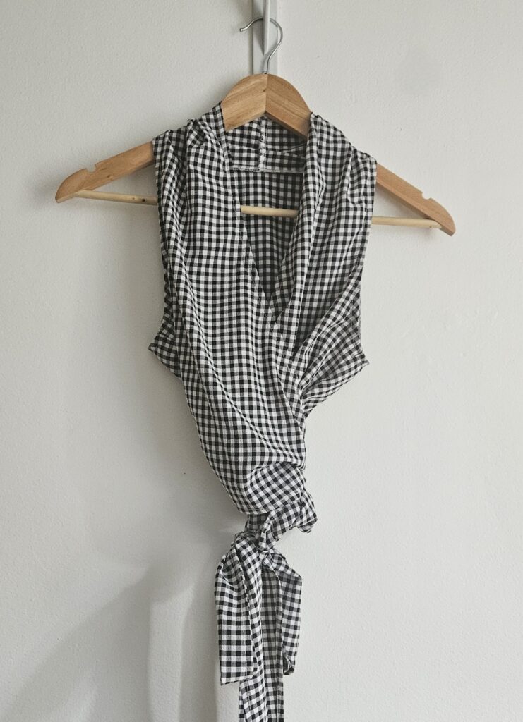 Image for Gingham tie top