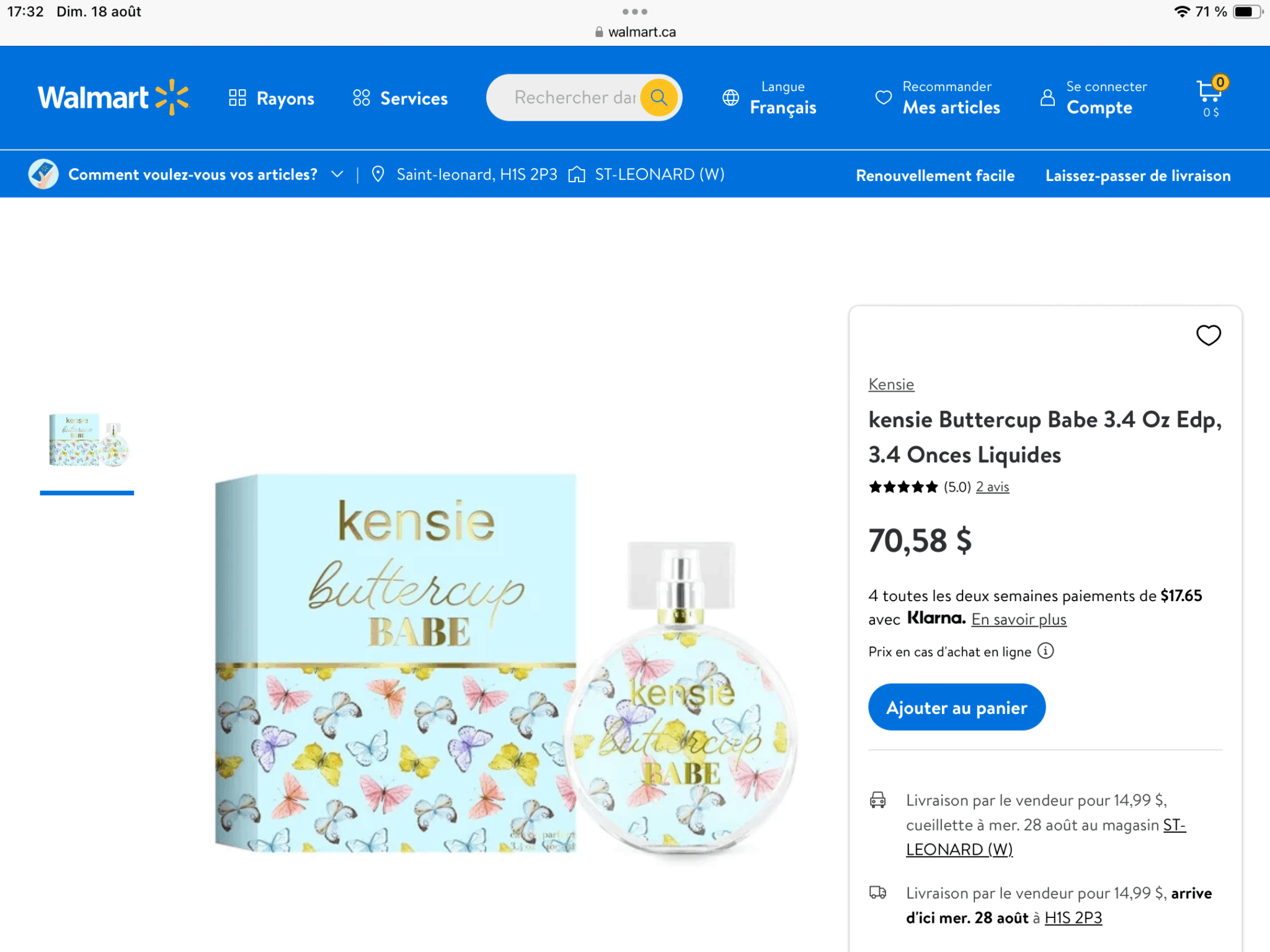 Image for Parfum neuf Kenzie Buttercup Babe