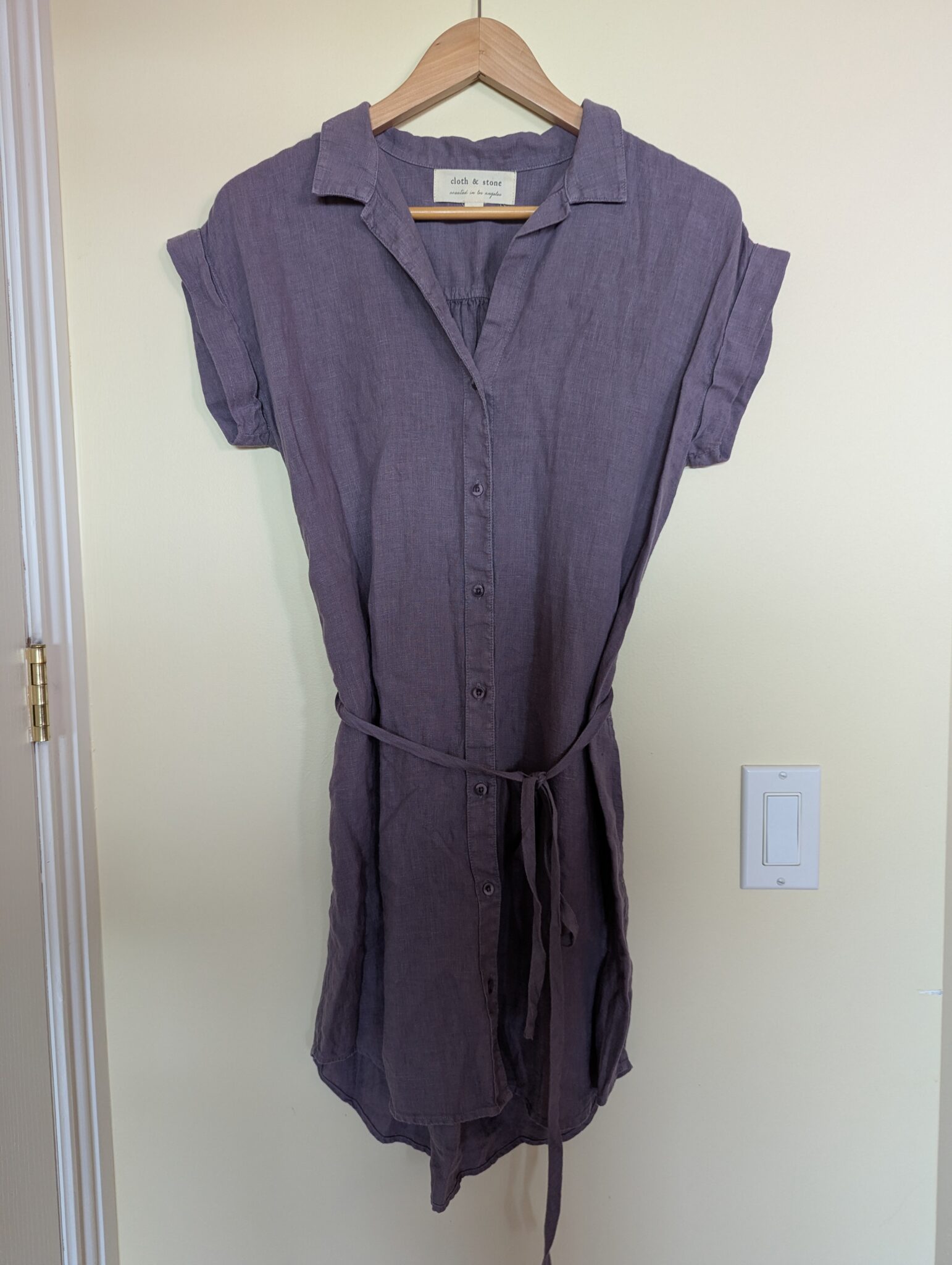 Featured image for 100% linen dress in lavender mauve