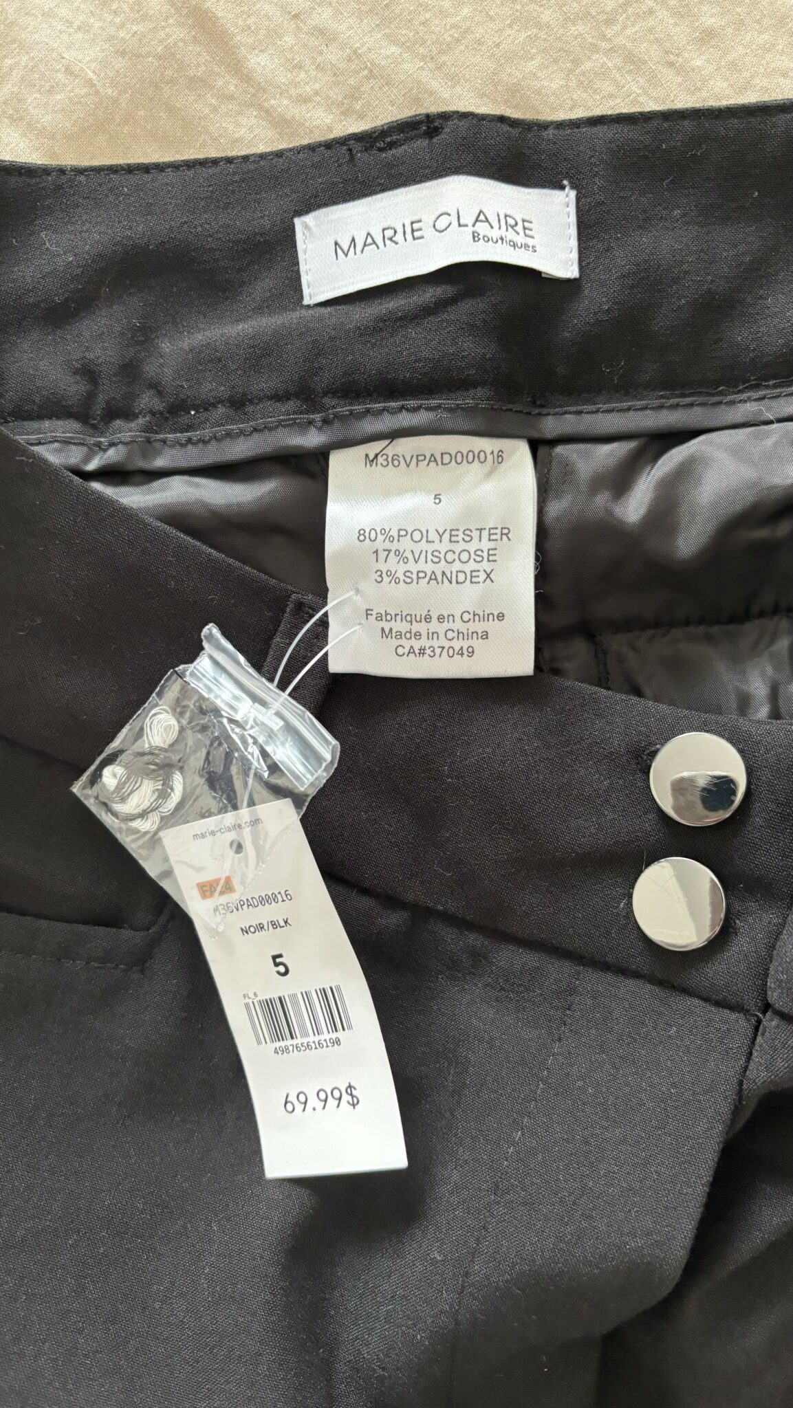 Image for Pantalon noir
