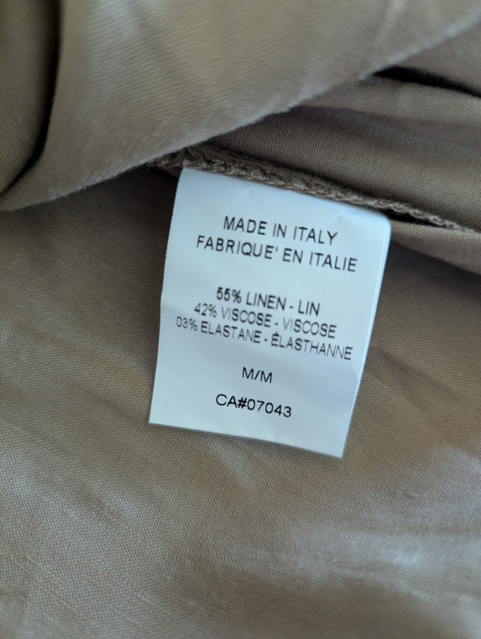 Image for Jupe portefeuille 55% lin fait en Italie