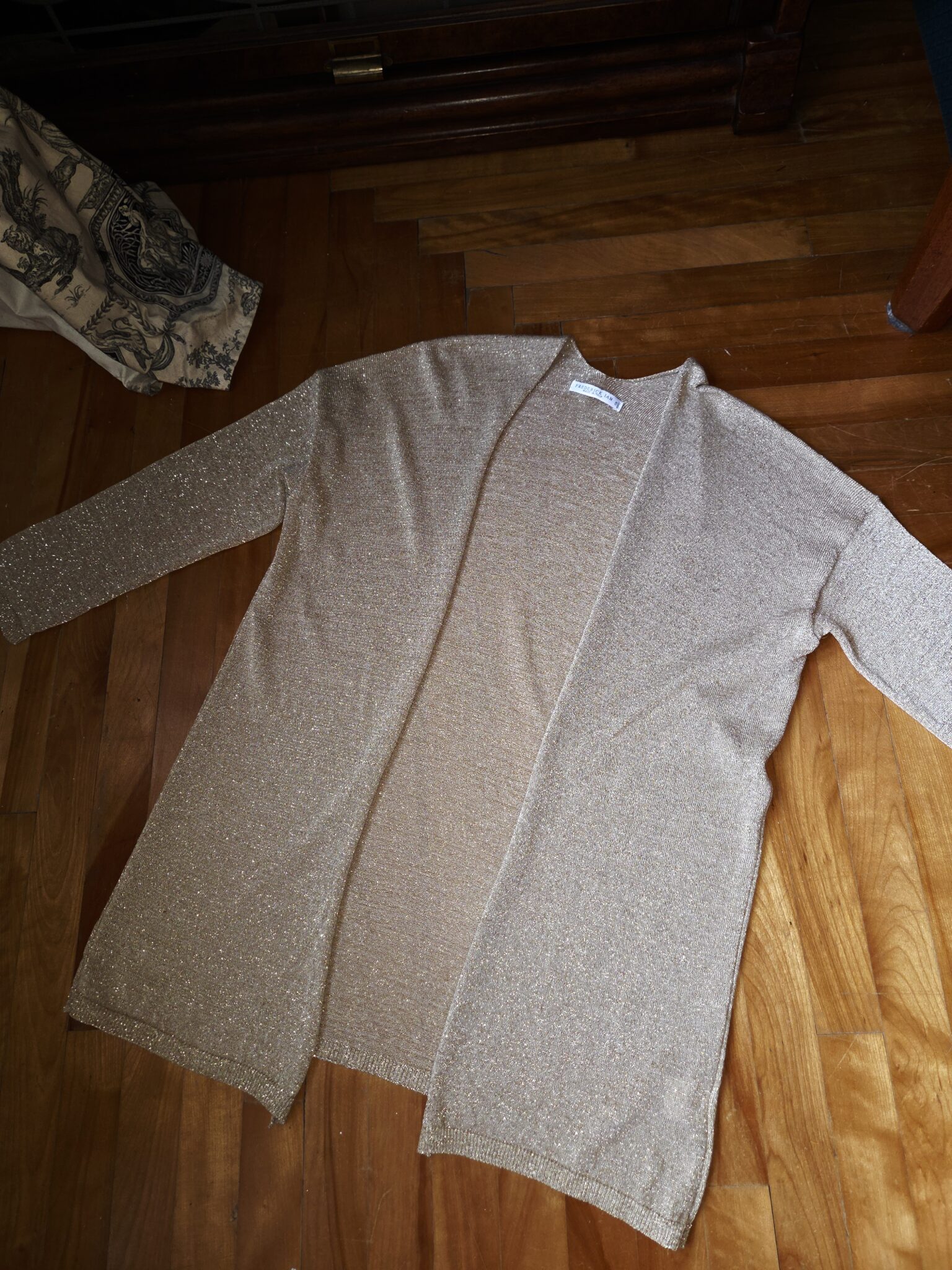 Image for Frederick Ian-Cardigan ouvert doré métallisé