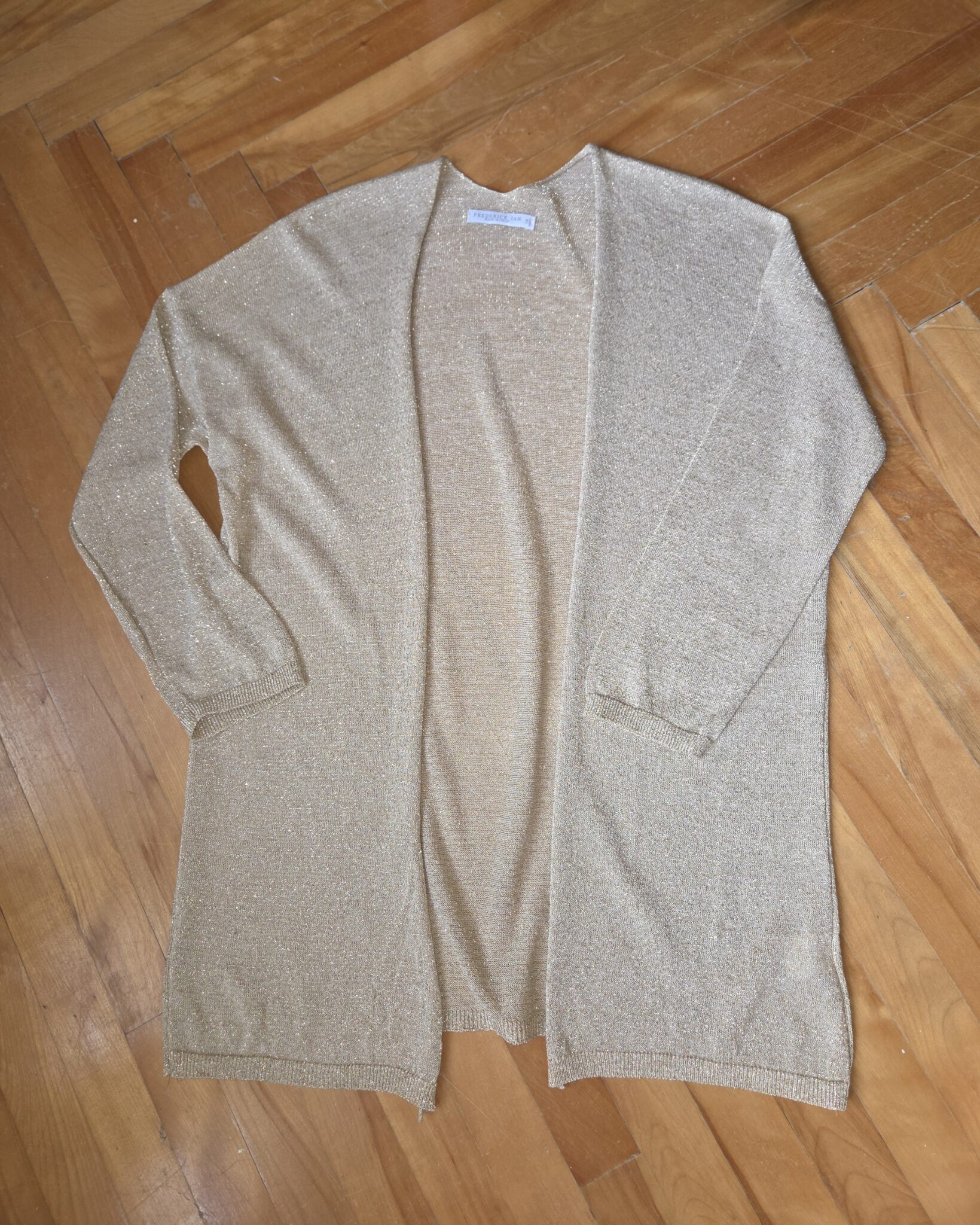 Image for Frederick Ian-Cardigan ouvert doré métallisé